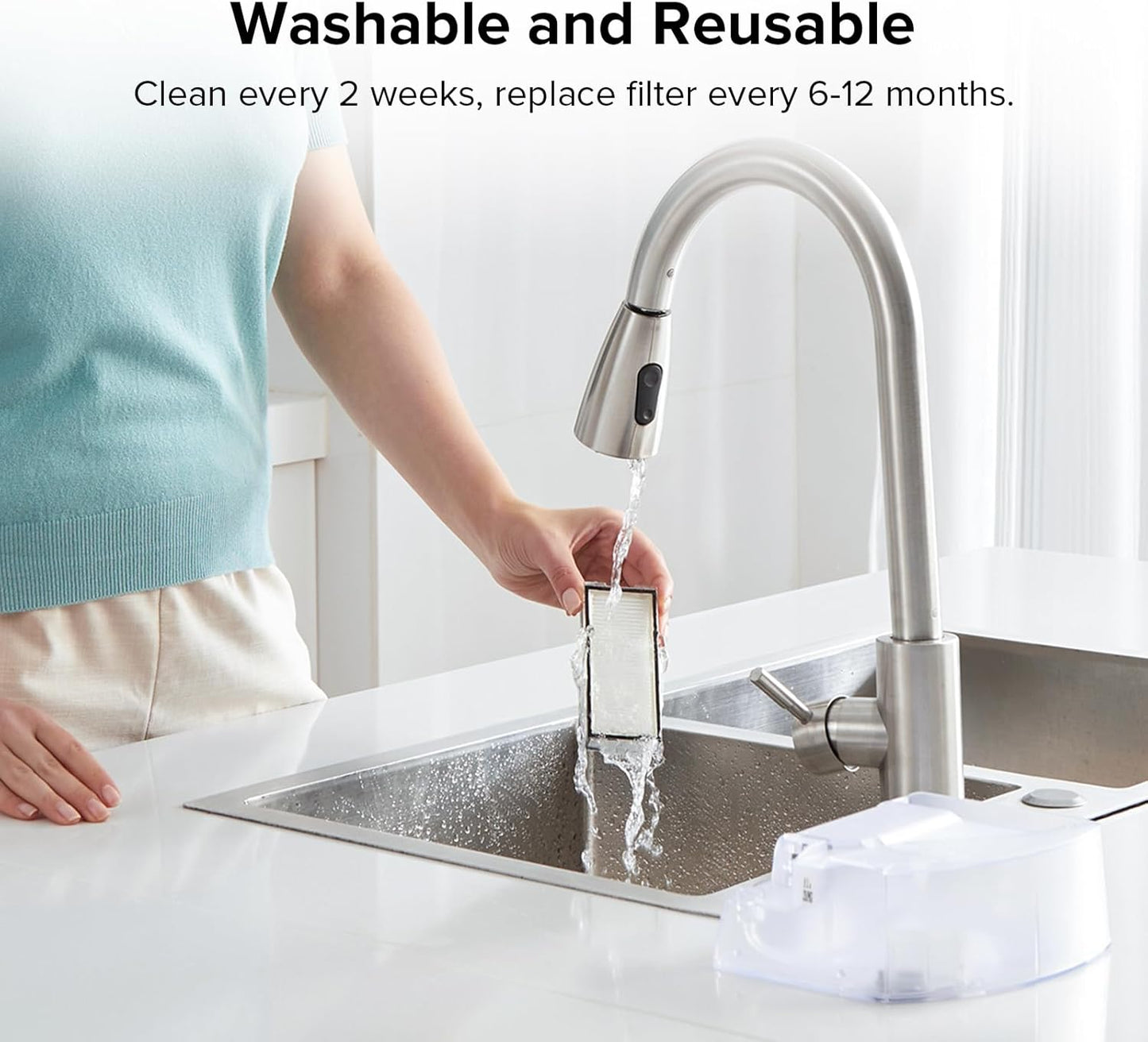 2 Pack Washable Filter for  Qrevo MaxV, Qrevo S, Qrevo Plus, Qrevo Pro, Qrevo Curv, Qrevo Curv S5X, Qrevo Edge, Qrevo Edge S5A QV 35A Robot Vacuum Cleaners