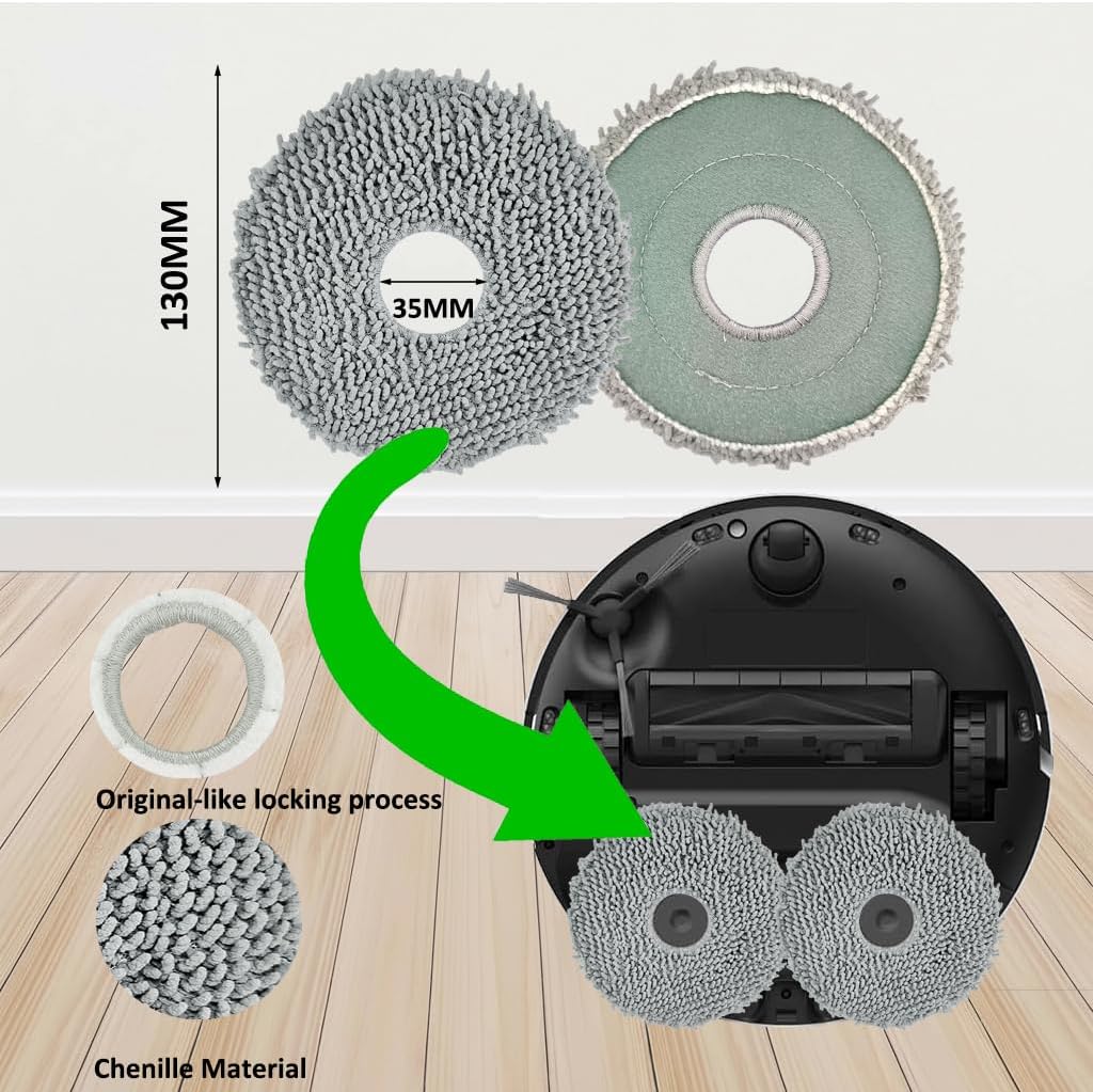 Replacement Parts Accessories for Dreame X40 Ultra Complete L40 Ultra X40 Master MOVA P10 Pro Ultra Mop Pads X6; Dust Bag X4; Filter HEPA X4; Main Brushes X2; Side Brushes X4