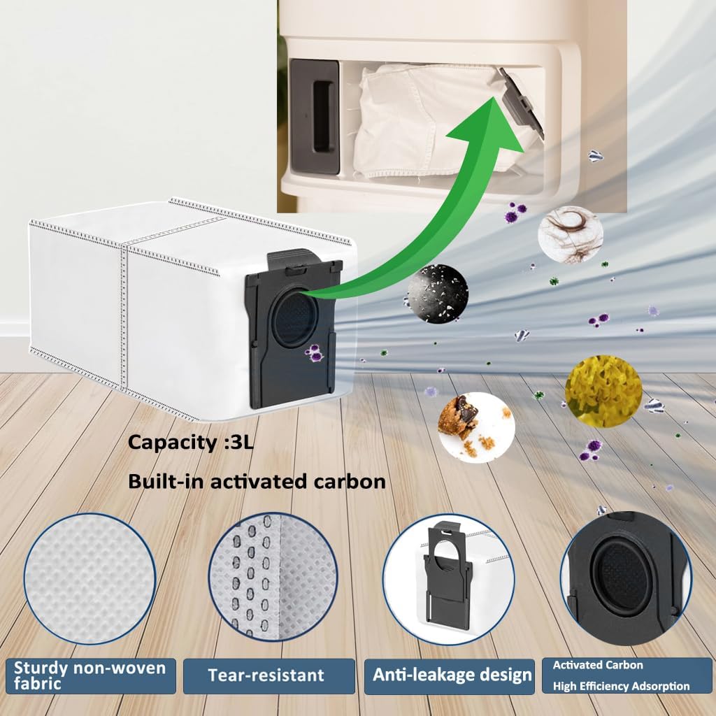 Replacement Parts Accessories for Dreame X40 Ultra Complete L40 Ultra X40 Master MOVA P10 Pro Ultra Mop Pads X6; Dust Bag X4; Filter HEPA X4; Main Brushes X2; Side Brushes X4