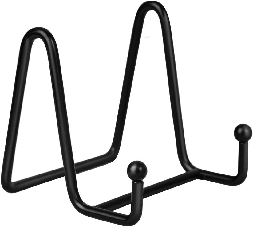 Plate Stands for Display - Iron Easel Stand Plate Holder Display Stand Picture Frame Stand for Pictures | Photo|Decorative Plate |Dish | Tabletop Art - 3 inch-Black