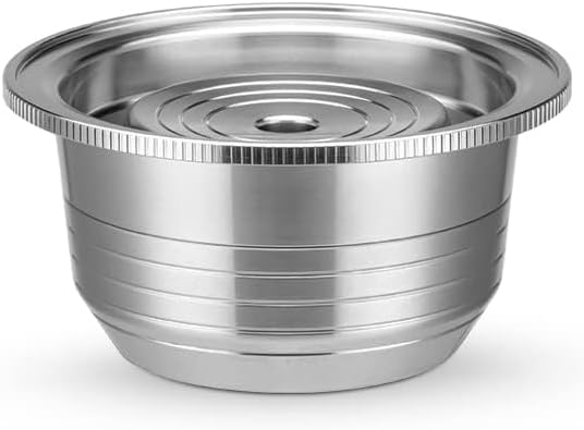 Reusable Coffee Capsule, Stainless Steel Refillable Coffee Pod Brewing Espresso 230ML/8OZ，V-ertuoline Metal Pod Coffee Pod Compatible for Ne-spreso Ver-tuoline GCA1 De-longhi ENV135S
