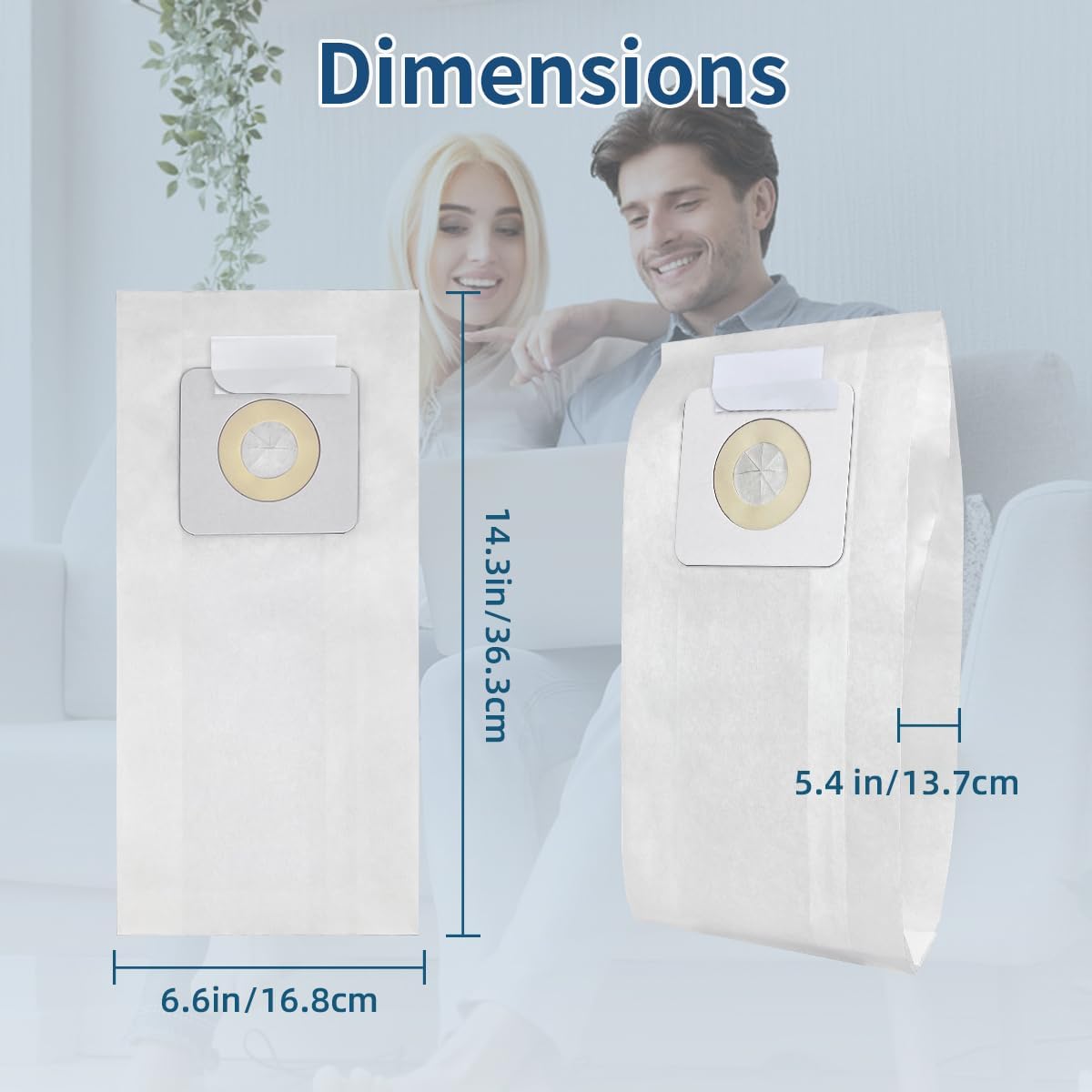 10 pack Style 7 Vacuum Cleaner Bags Replacement for Bissell PowerForce Upright Vacuums 1739 3522 3525 3545 3550 3554 6592 Series, Replace Part # 32120