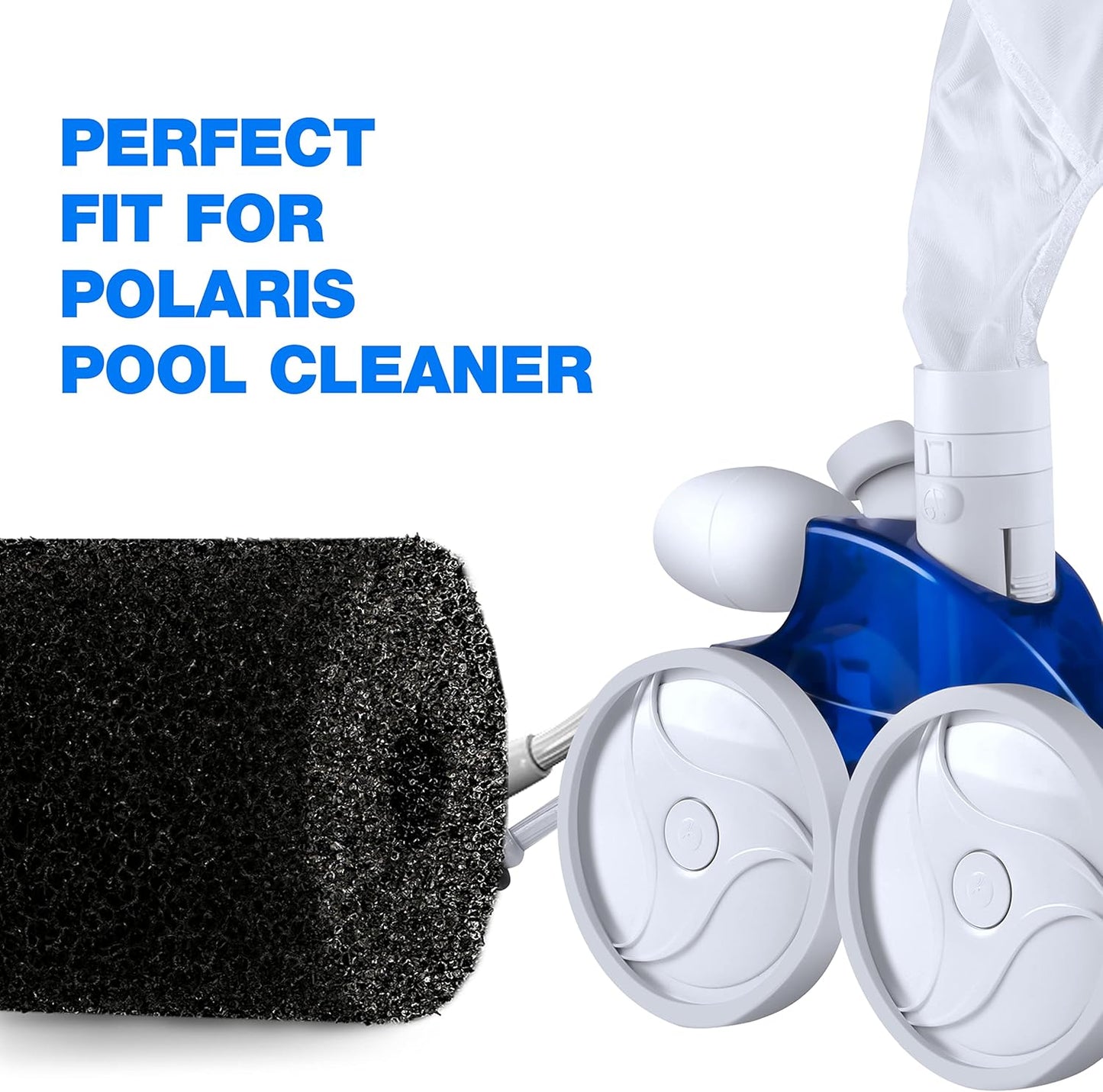 for Polaris Pool Cleaner Parts, 12 Pack Sweep Hose Tail Scrubbers Replacement for Sweep Pool Cleaner Fits Polaris 180 280 360 380 480 3900
