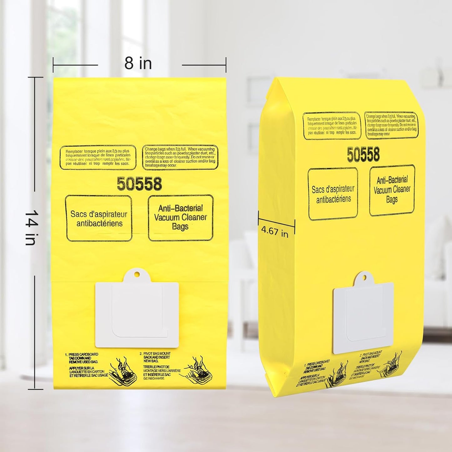 15 Pack Canister Vacuum Cleaner Bags Compatible with Kenmore Canister Type C/Q 5055, 50555, 50557, 50558 and Type C-5, C-18, 53292, 200 Series, 400 Series, 600 Series, 700 Series, 800 Series Vacuum