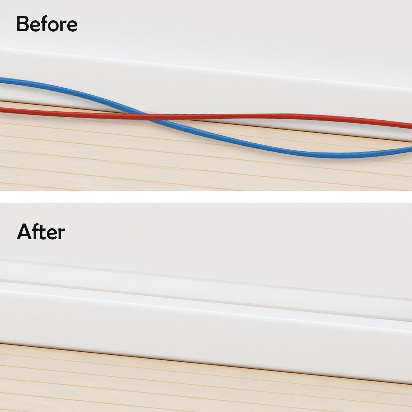TV Cord Hider – Flexible Wall Cord Cover Low Profile Silicone Cable Raceway Self Adhesive Cut to Size Design for Hiding Wires on Wall Clean Home Setup Cable Concealment, White, 6 Feet