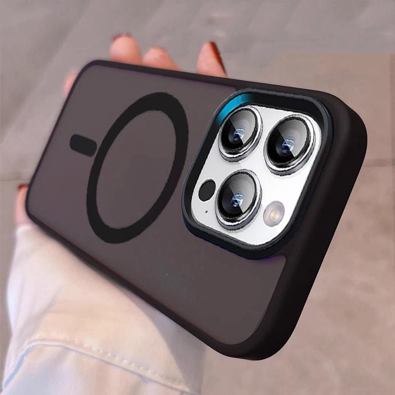 Matte Sandblasted Anti-Drop Phone Case - Soft Silicone Skin Feel Cover for iPhone - Shockproof Protective Case with Camera Protection - Black for iPhone 14