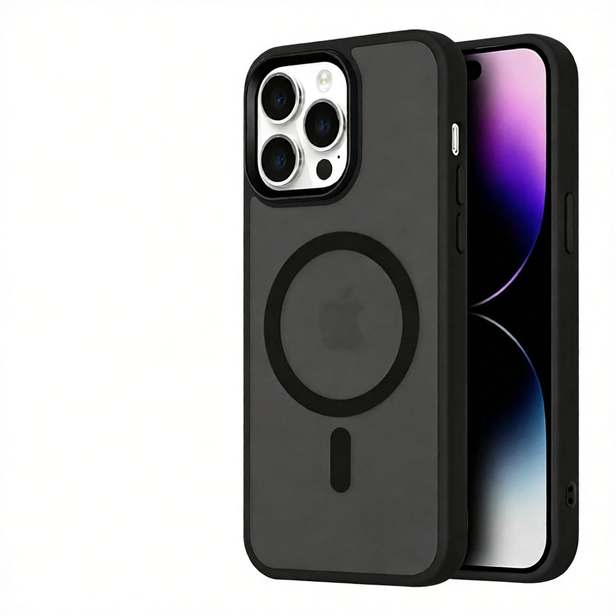 Matte Sandblasted Anti-Drop Phone Case - Soft Silicone Skin Feel Cover for iPhone - Shockproof Protective Case with Camera Protection - Black for iPhone 17