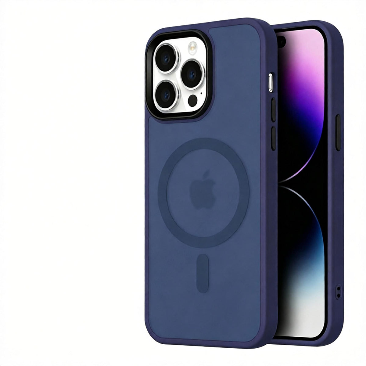 Matte Sandblasted Anti-Drop Phone Case - Soft Silicone Skin Feel Cover for iPhone - Shockproof Protective Case with Camera Protection - Royal Blue for iPhone 15