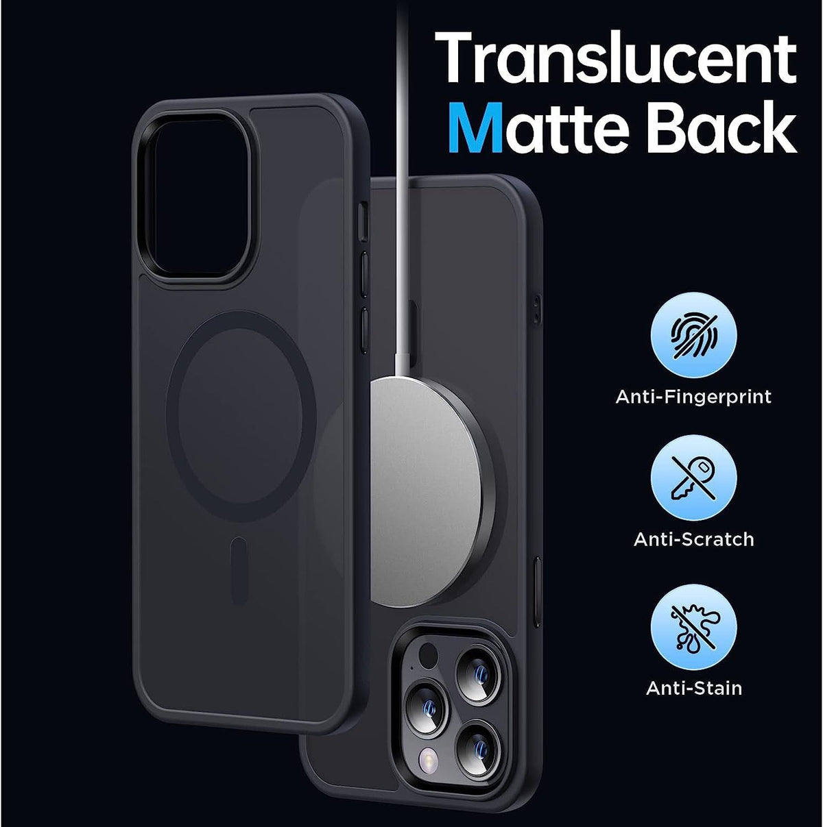 Matte Sandblasted Anti-Drop Phone Case - Soft Silicone Skin Feel Cover for iPhone - Shockproof Protective Case with Camera Protection - Plum for iPhone 14