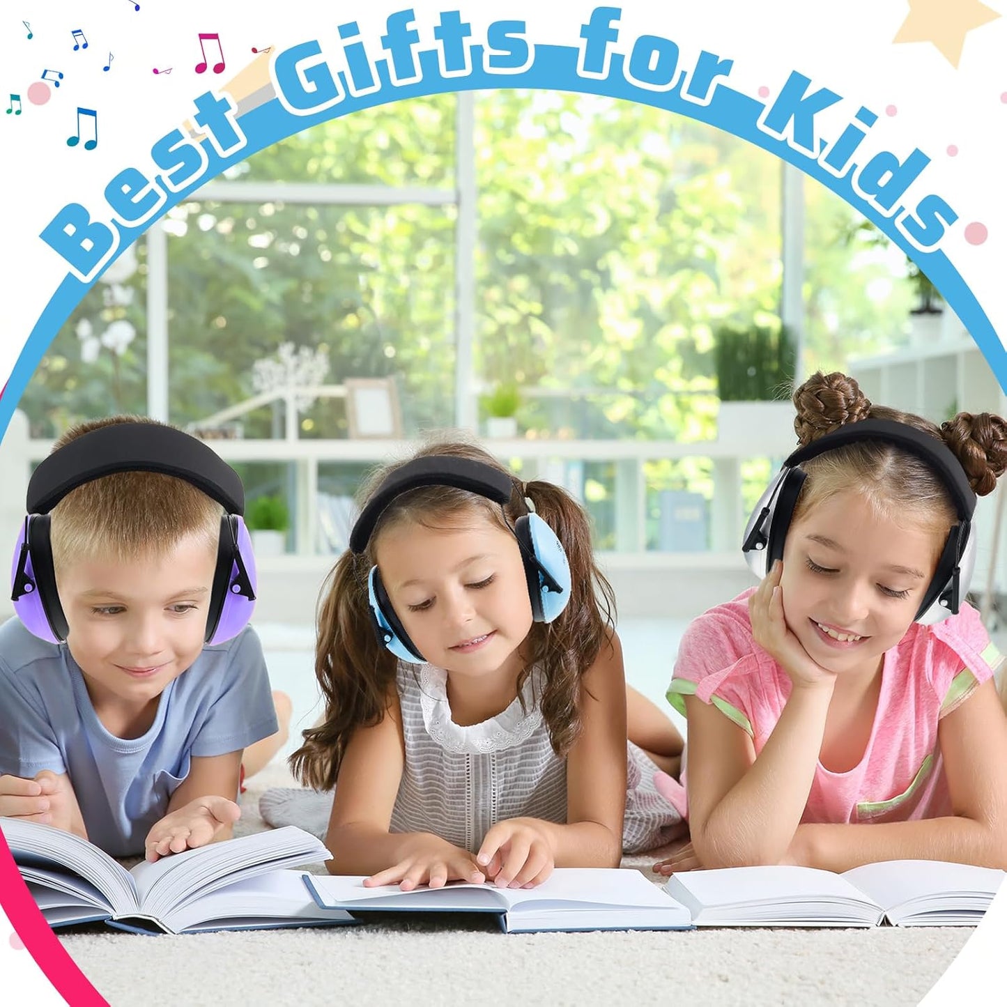 8 Pcs Kids Ear Protection Noise Cancelling Headphones Reduction Muffs 27dB Hearing (8 Colors) Colors