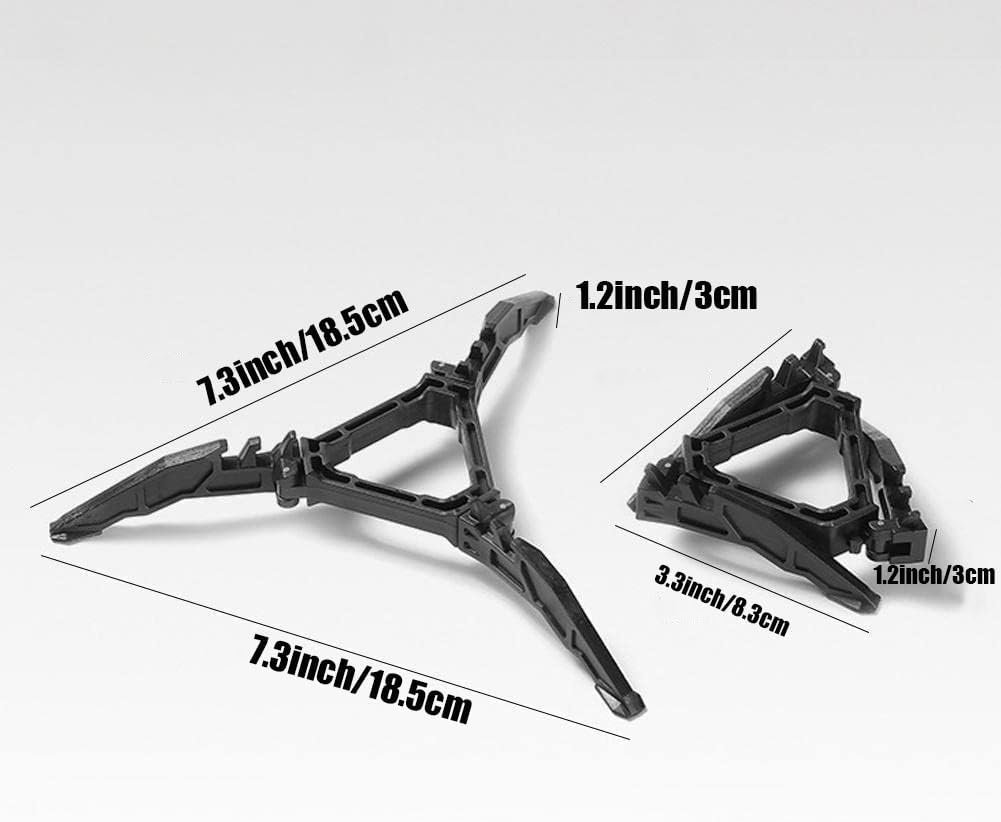 2Pcs Camping Stove Fuel Can Stabilizer, Mini Foldable Outdoor Hiking Cooking Gas Tank Bracket,Foldable Cartridge Canister Tripod (Oranger)
