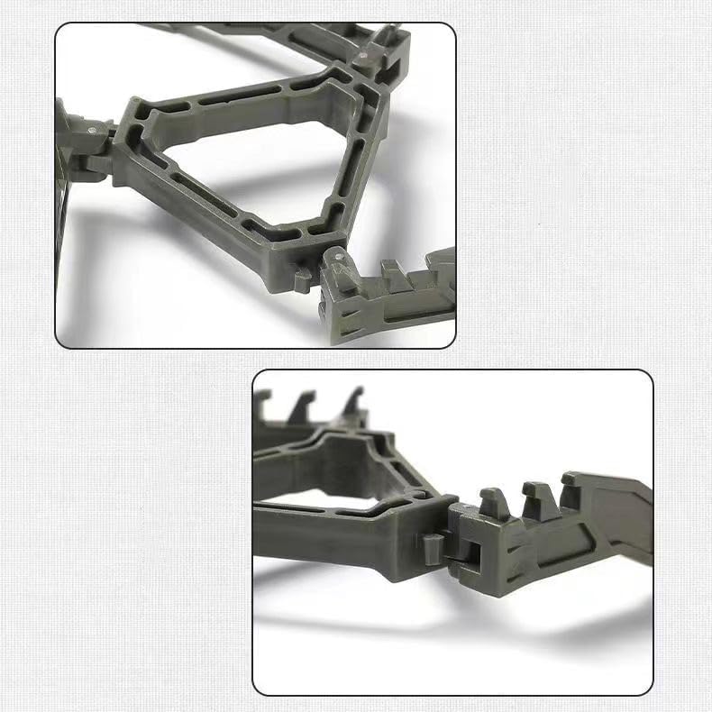 2Pcs Camping Stove Fuel Can Stabilizer, Mini Foldable Outdoor Hiking Cooking Gas Tank Bracket,Foldable Cartridge Canister Tripod (Black)