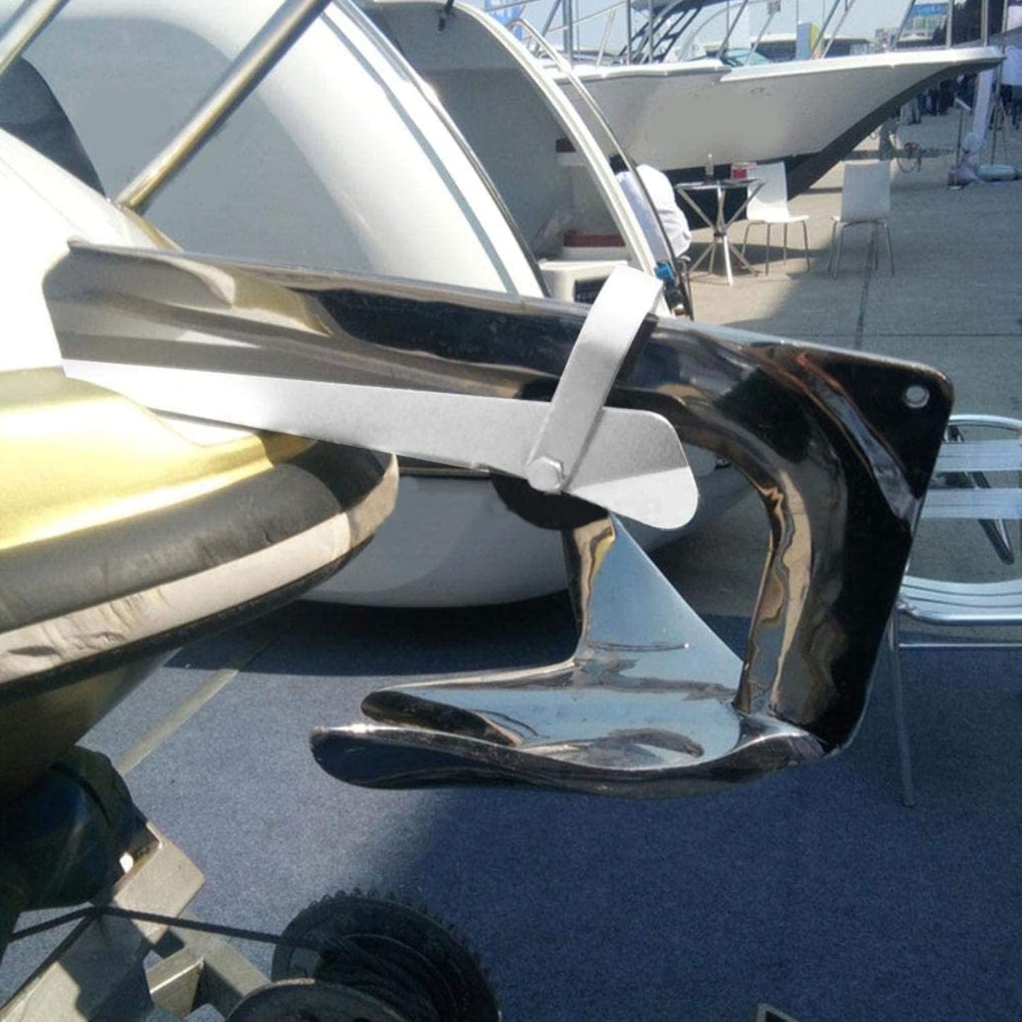 Stainless Steel Bow Anchor Roller 15" Self Launching Heavy Duty for Marine Yacht Docking Accessories