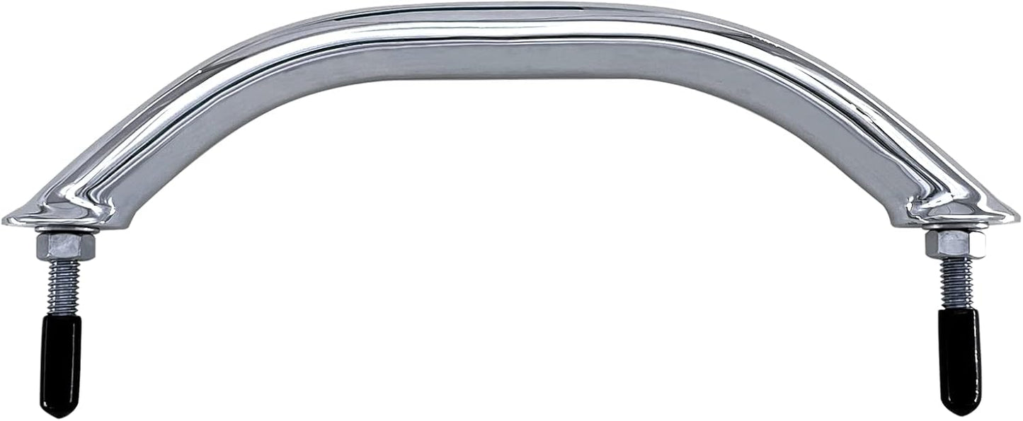 2PCS Boat 316 Stainless Steel 8-3/4'' Polished Grab Handle Oval Tube Bar Handrail for Marine Yacht RV