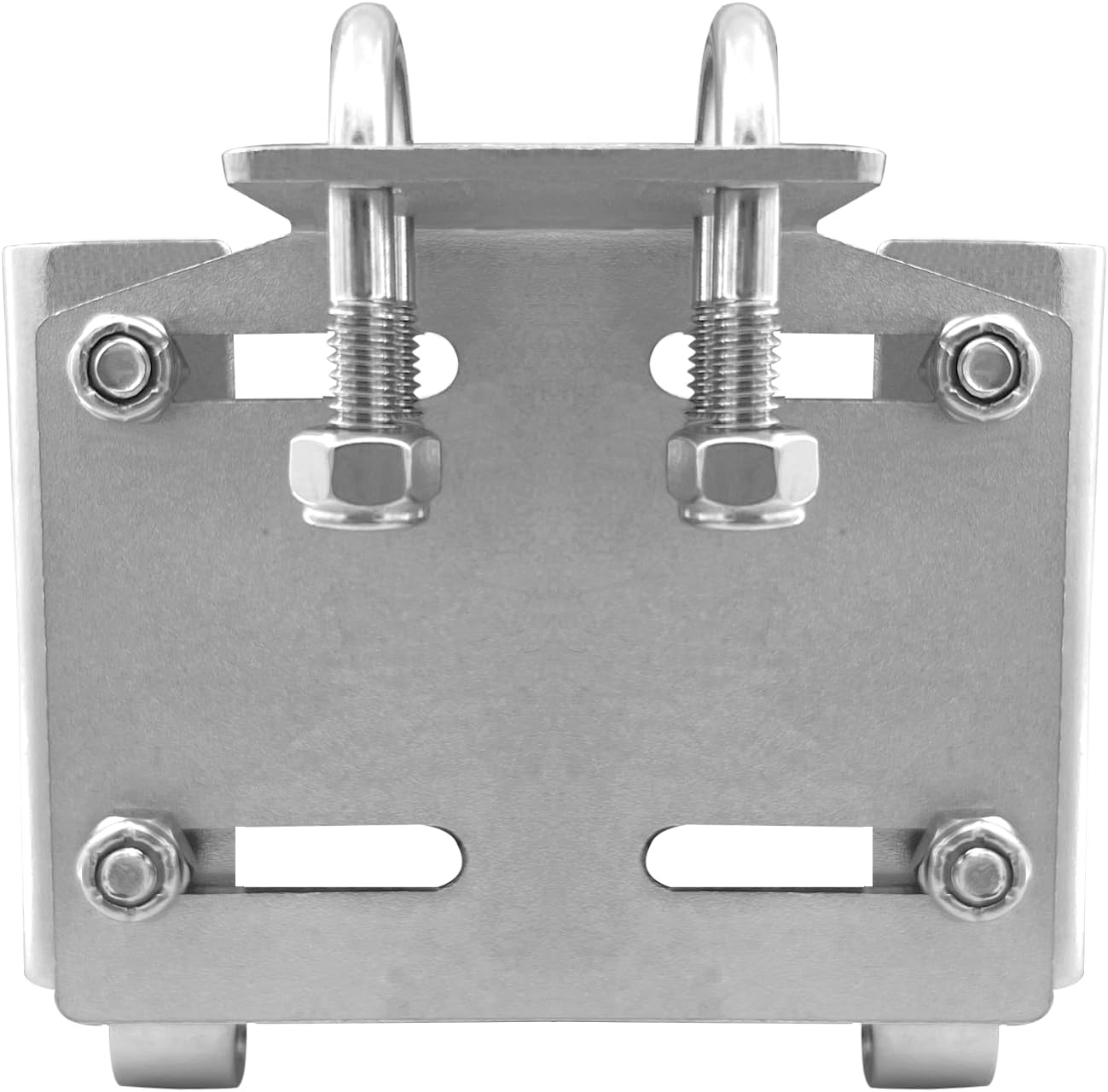 Stainless Steel Horizontal Stanchion Rail Mount Anchor Bracket, Fluke Bracket Rugged Durable High Hardness (Fits 7/8" to 1" Rails) for Boats Yachts Ships
