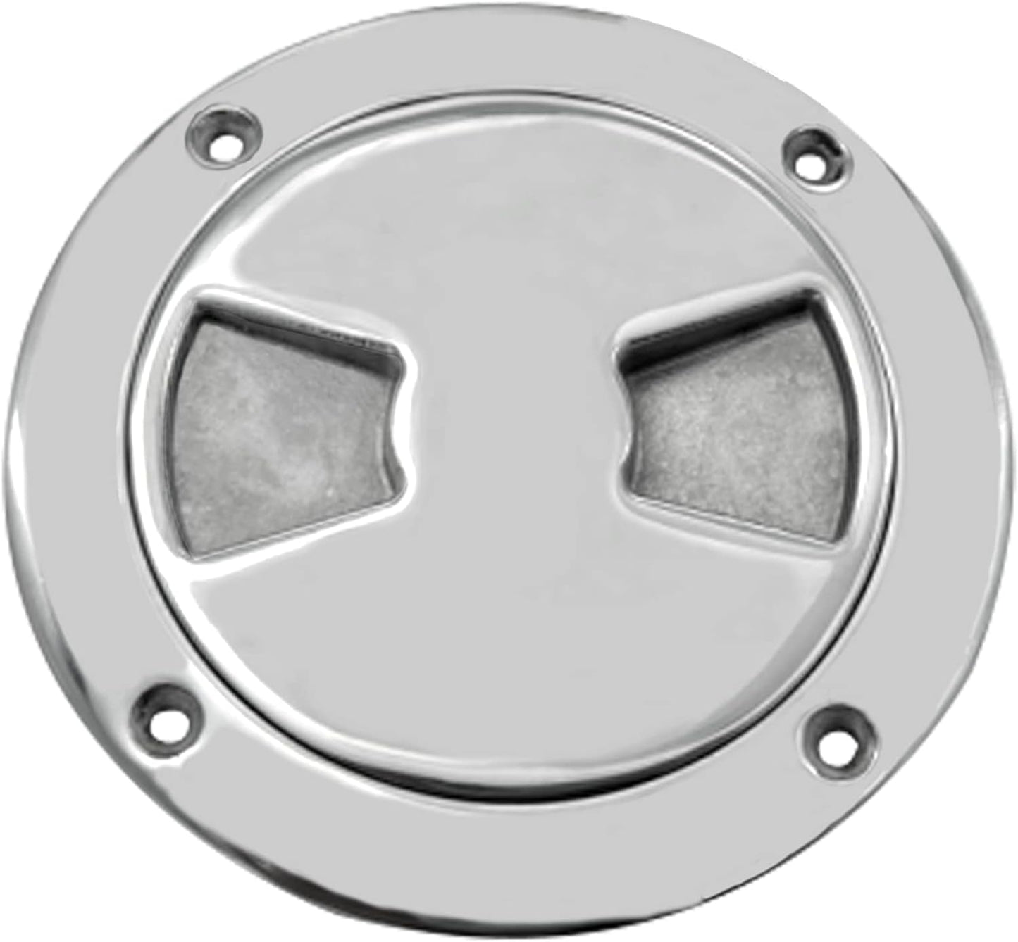 4 inch Hatch 316 Stainless Steel Round Non Slip Inspection Deck Plate with Detachable Cover for Marine Boat Yacht