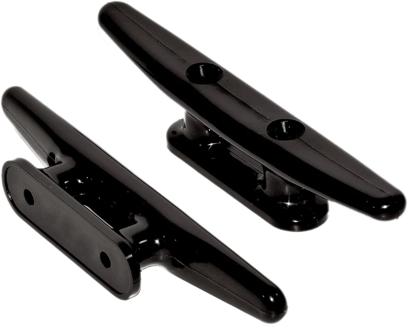 4 Pack Boat Cleat Black Nylon Dock Kayak Cleat,4/6/8 inch with Fasteners