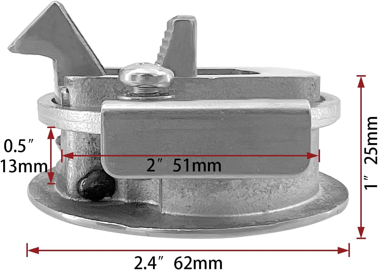 Boat Latches Stainless Steel 2", Latch Hatch Round Pull Marine Flush Locking Lift Handle Deck - Non