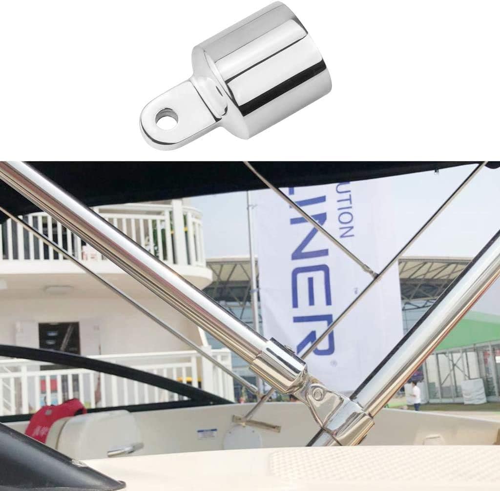 Marine Bimini Top Cap 316 Tube 3/4" External Eye End for Boat Heavy Duty Fitting Hardware Stainless Steel