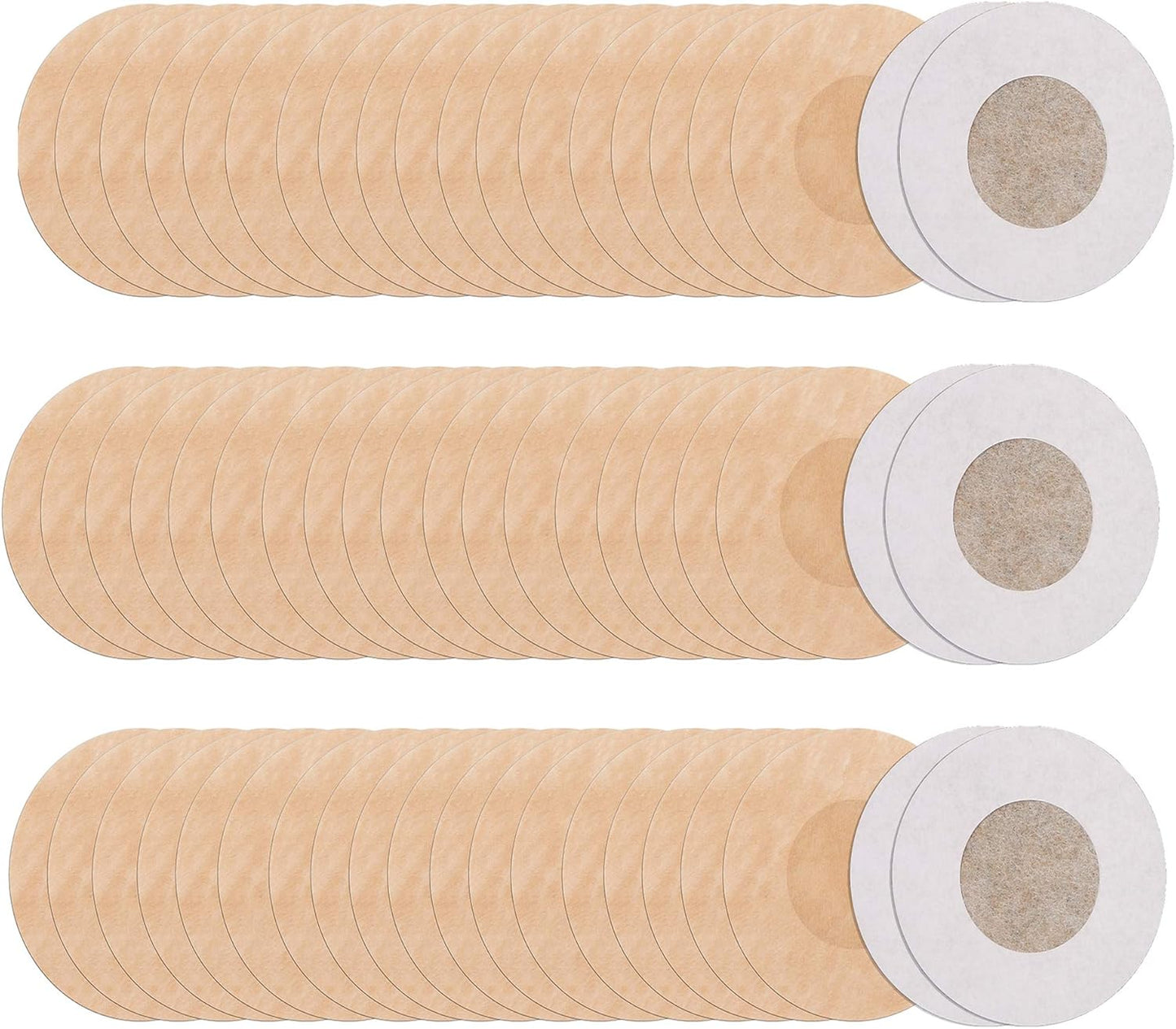 30 Pairs of Nipple Breast Covers Nipple Cover Disposable Breast Pasties Breast Pasties Adhesive Bra Disposable Invisible Seamless Adhesive Bras (Round)