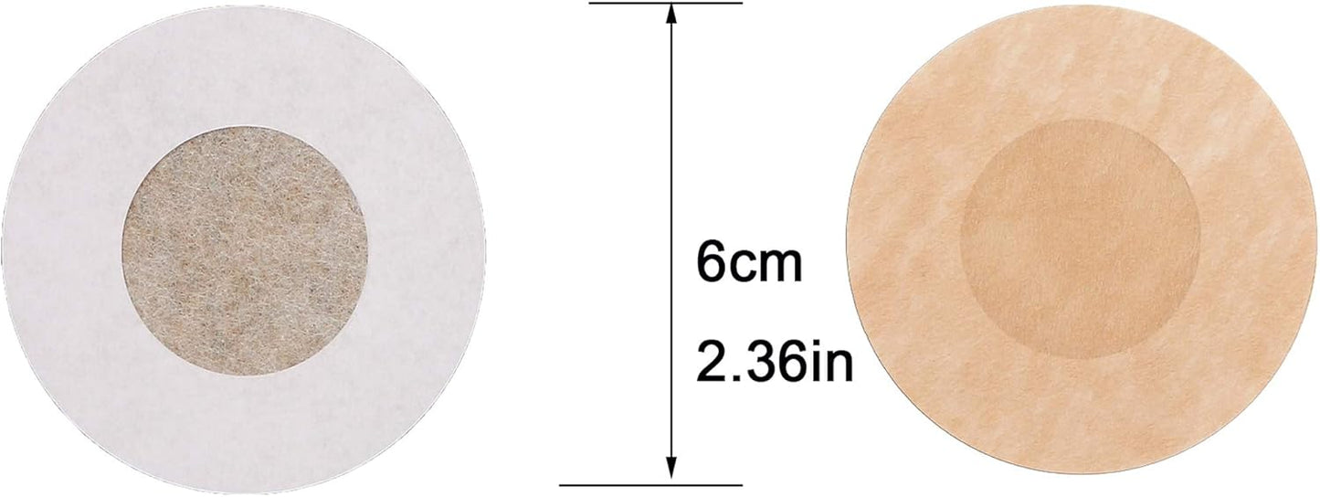 30 Pairs of Nipple Breast Covers Nipple Cover Disposable Breast Pasties Breast Pasties Adhesive Bra Disposable Invisible Seamless Adhesive Bras (Round)