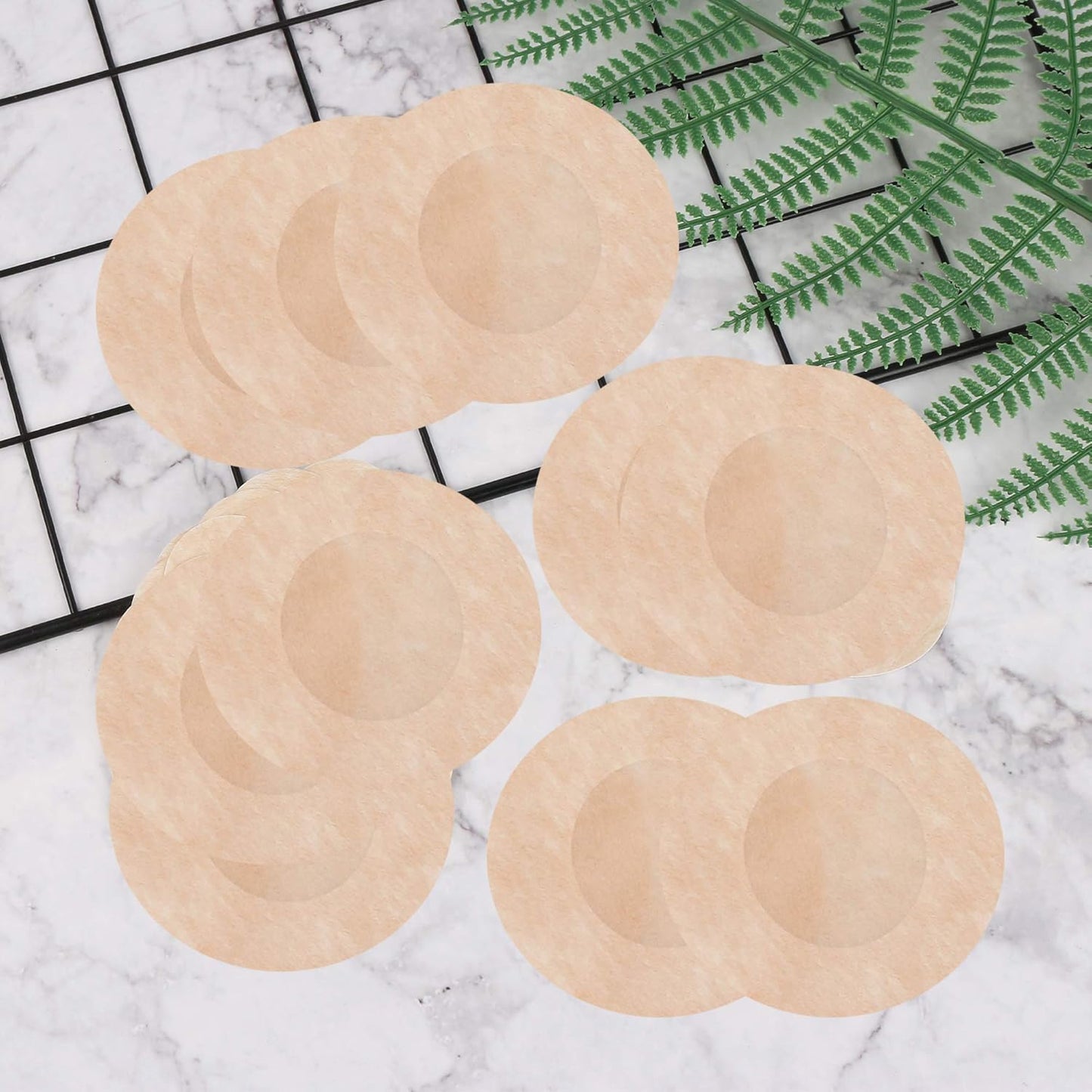 30 Pairs of Nipple Breast Covers Nipple Cover Disposable Breast Pasties Breast Pasties Adhesive Bra Disposable Invisible Seamless Adhesive Bras (Round)