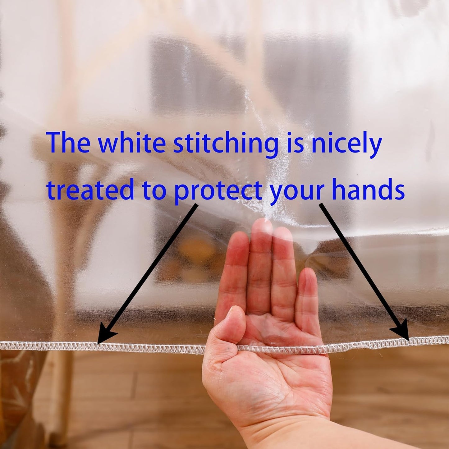 Clear Vinyl Tablecloth Protector Waterproof/Oil-Proof Plastic Rectangle Transparent Sheet Table Cover 54X84 Inch