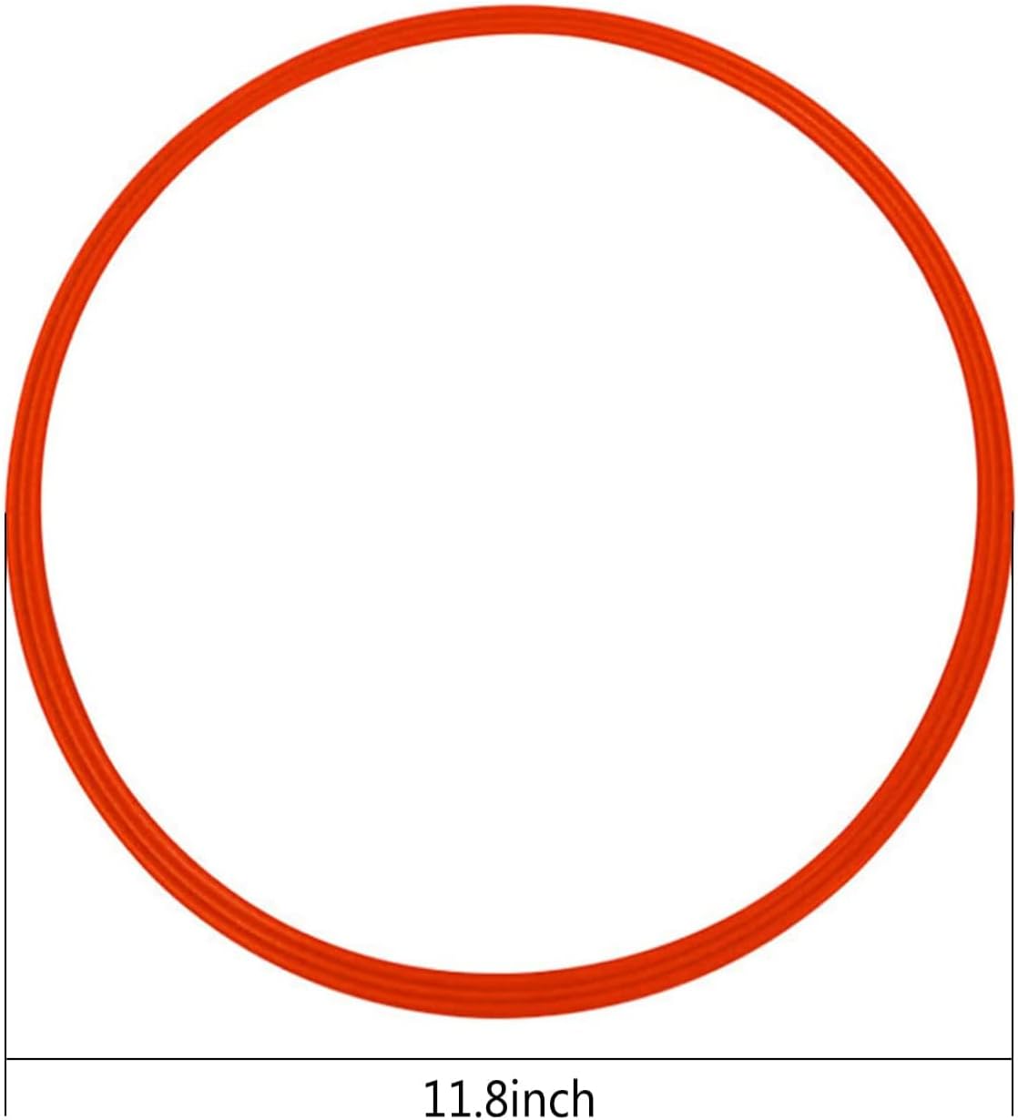 Speed and Agility Training Rings,  12Pcs 12" Multifunction Ring Toss Game Rings, Speed Agility Tennis Soccer Basketball Aid for Hurdles Exercise Fitness Workouts Obstacle Course Challenges