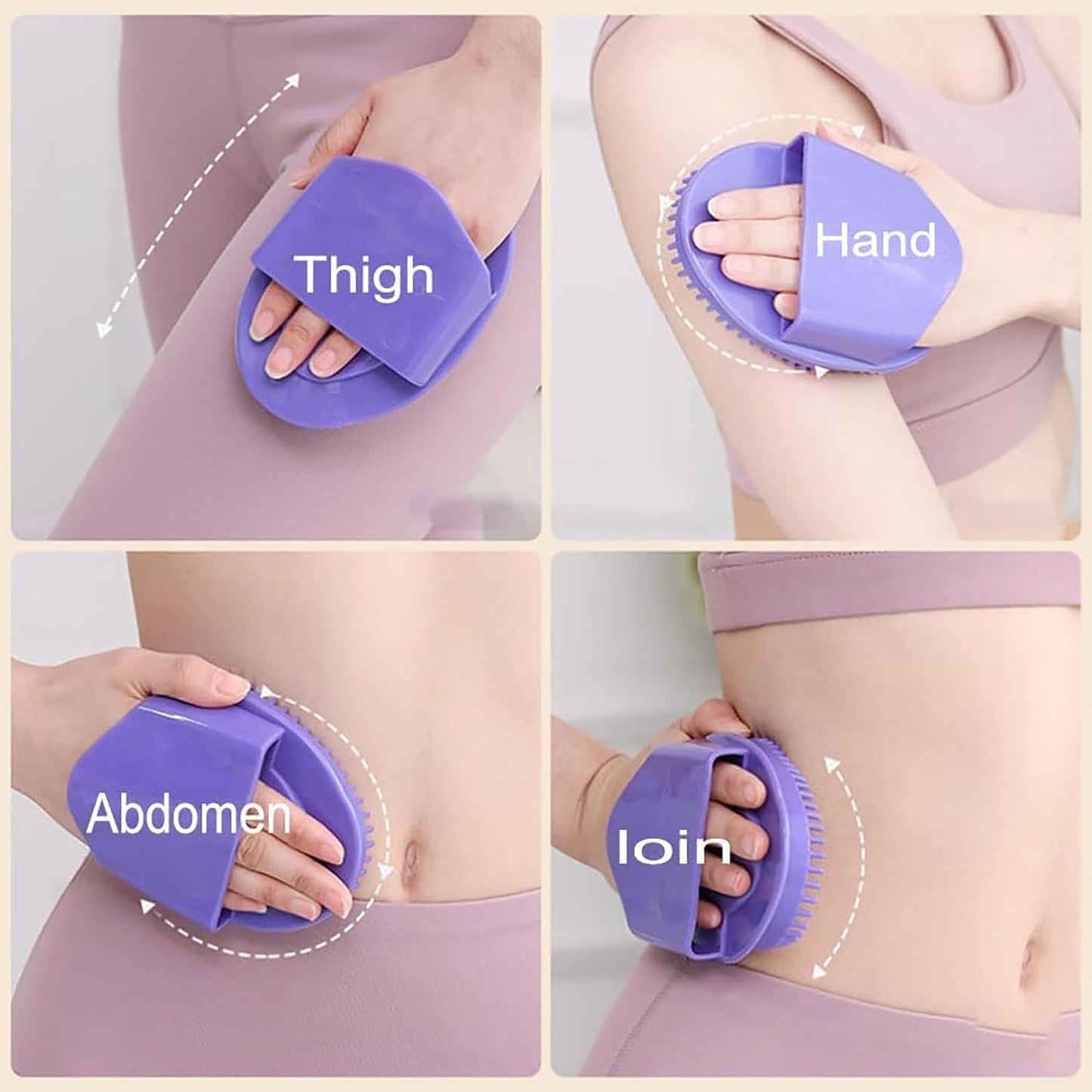Meridian Brush Massage Brush, Handheld Meridian Brush Massage Body, Cepillos De Meridianos, Full Body Massage Brush, Suitable for Daily Home Use and Bath Spa (Purple 2pcs)