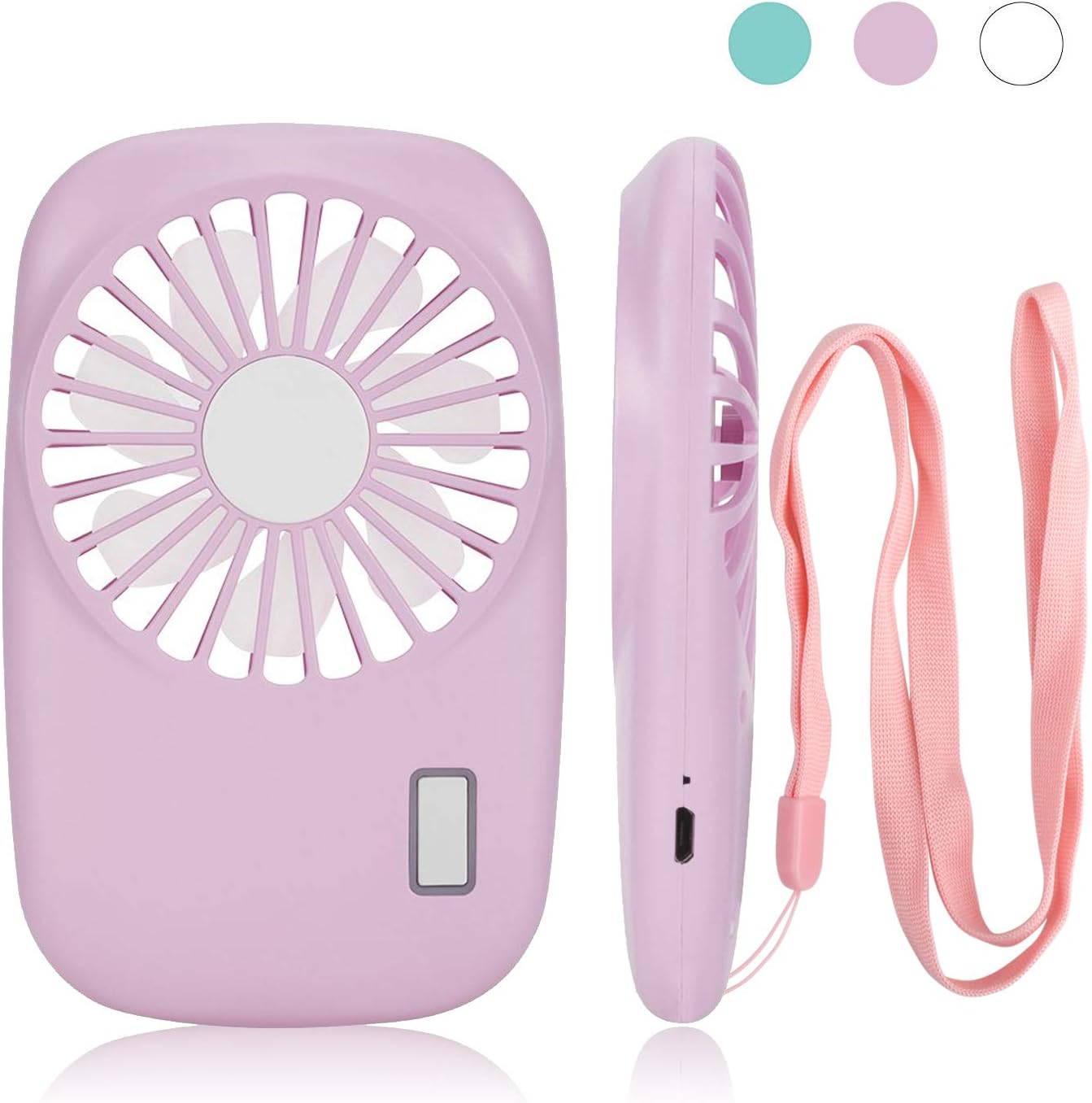 Desk Fan Battery Operated, Portable USB Rechargeable Fan, 2000mAh 180° Tilt Folding Personal Fan With Power Display, 5 Speeds Ultra Quiet Table Fan for Desktop, Home, Travel (p2)