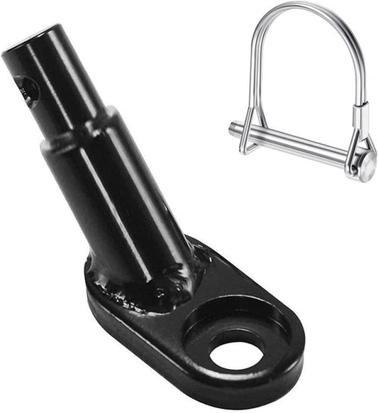 12mm Heavy Duty Steel Trailer Hitch Coupler with Safety Locking Pin for Kids and Pets, Fits QR and Solid Axles, Easy Installation, and Secure Bicycle Connector