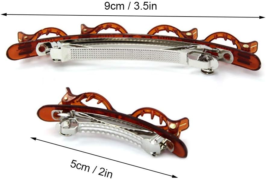 Bangs Hairpin Headband Unisex Hairband Men Women Sports Hair Band Hoop Bangs Hairstyle Hairpins 4# 2PCS Brown spring clip