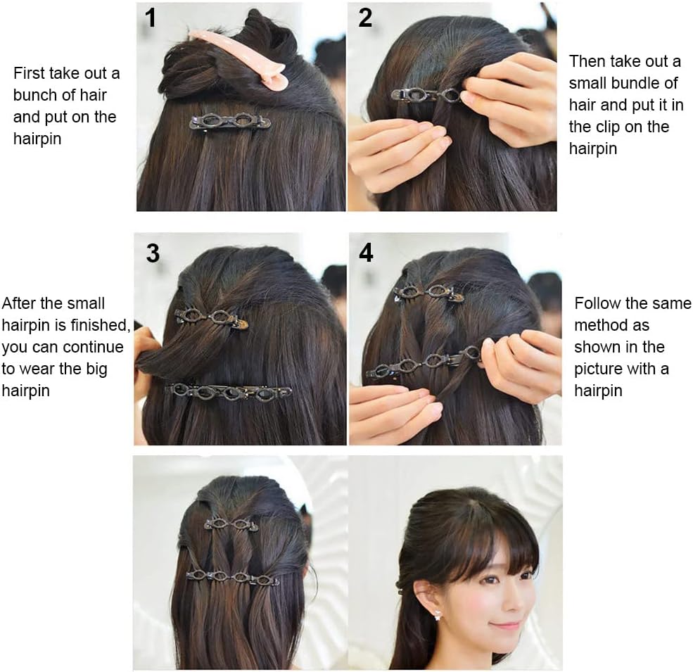 Bangs Hairpin Headband Unisex Hairband Men Women Sports Hair Band Hoop Bangs Hairstyle Hairpins 4# 2PCS Brown spring clip