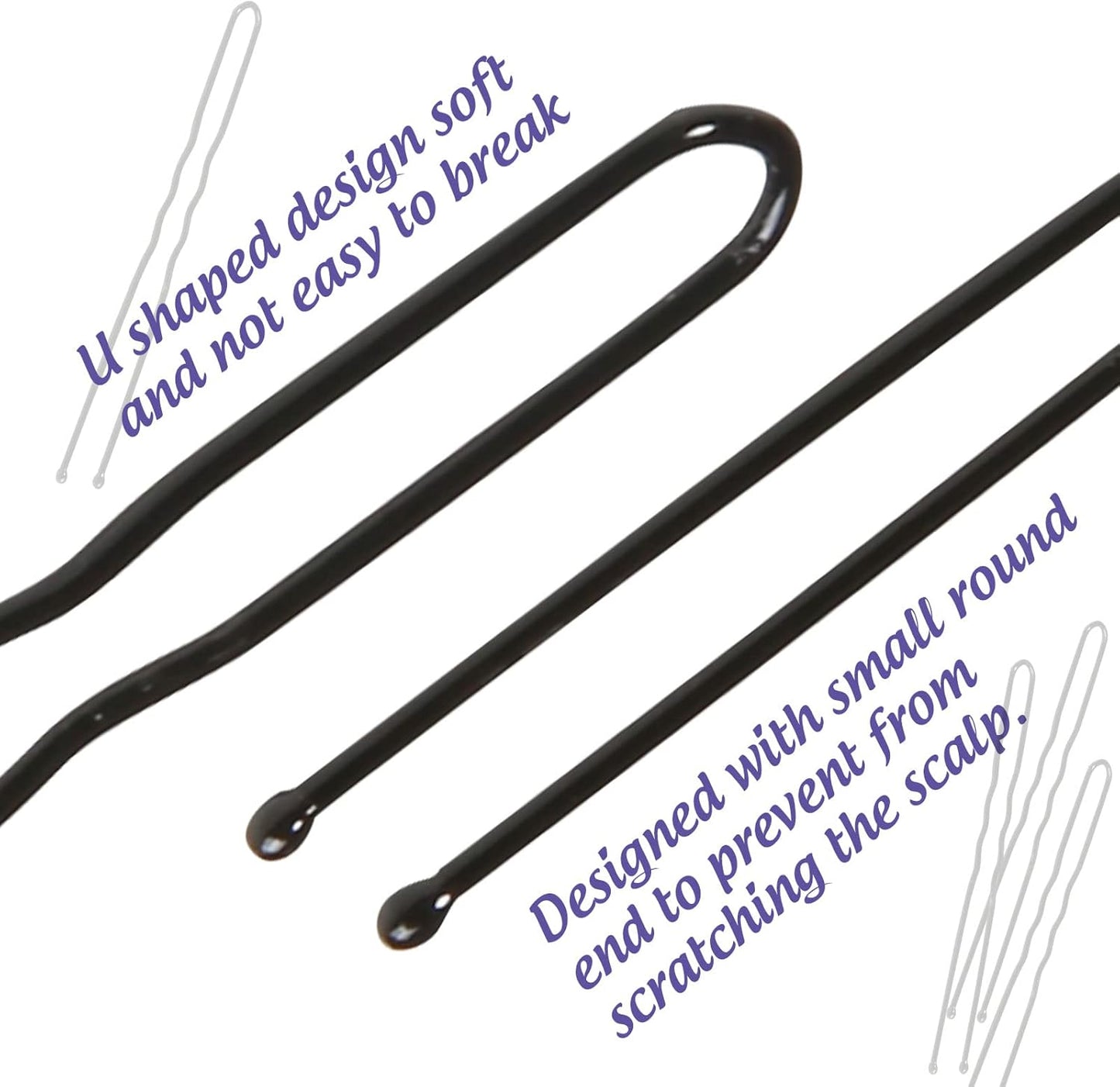 Hair Donut Bun Maker Set - 4 Bun Shapers, 20 Invisible Nets, 5 Elastics, 20 Bobby Pins (Black)