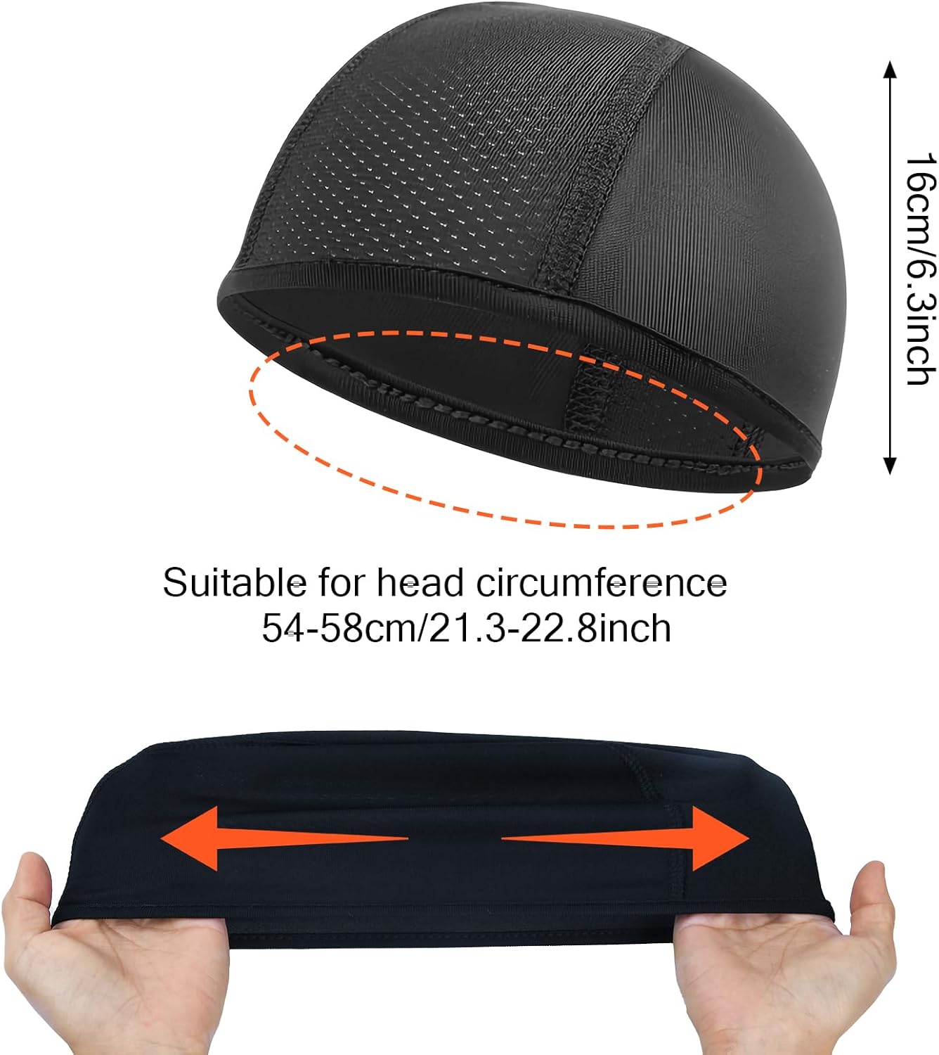 3 Pack Under Helmet Caps, Breathable Cycling Helmet Liner, Summer Cycling Skull Caps, Wicking Running Hats, Under Helmet Hats for Men Women, Perfect for Running Sports Cycling Motorcycle