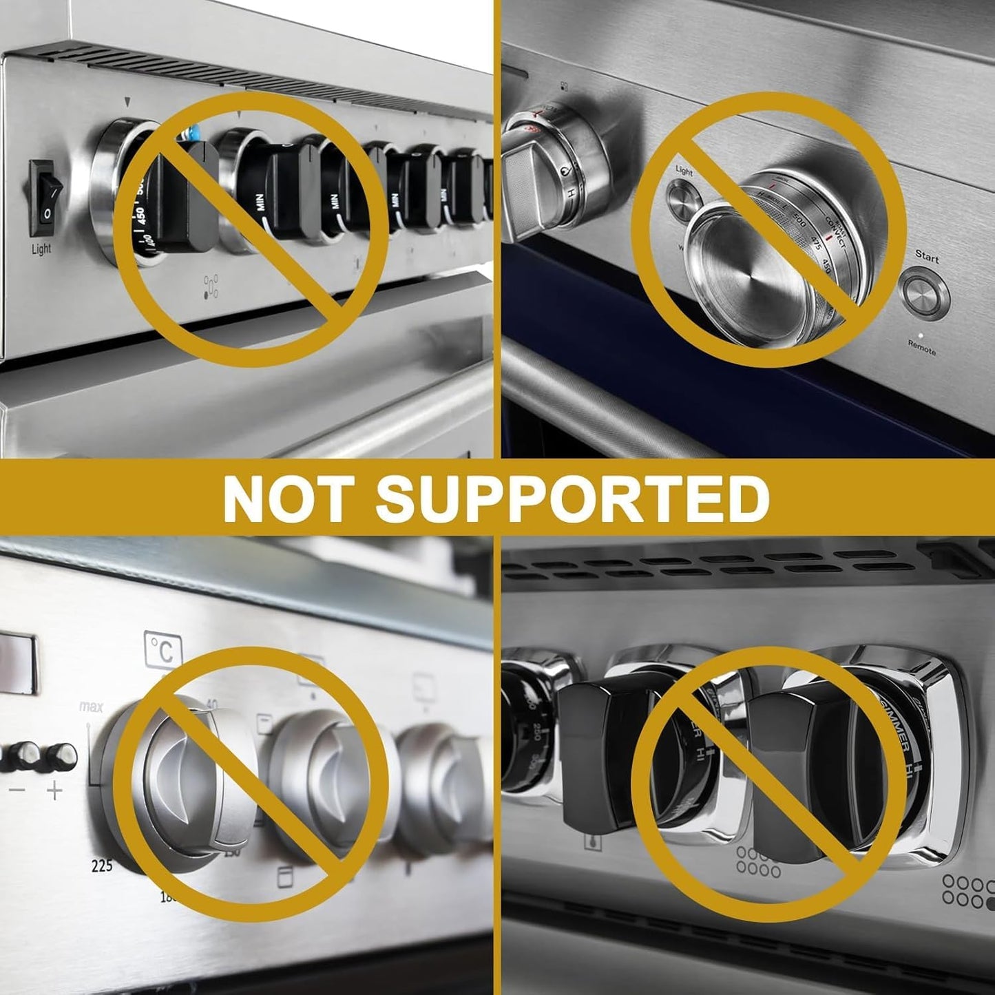 10Pcs Stove Locks,Child Safety Oven Knob Covers Stove Lock,Stove Stopper Knob Safety Covers,Stove Protector for Kids(Transparent Black)