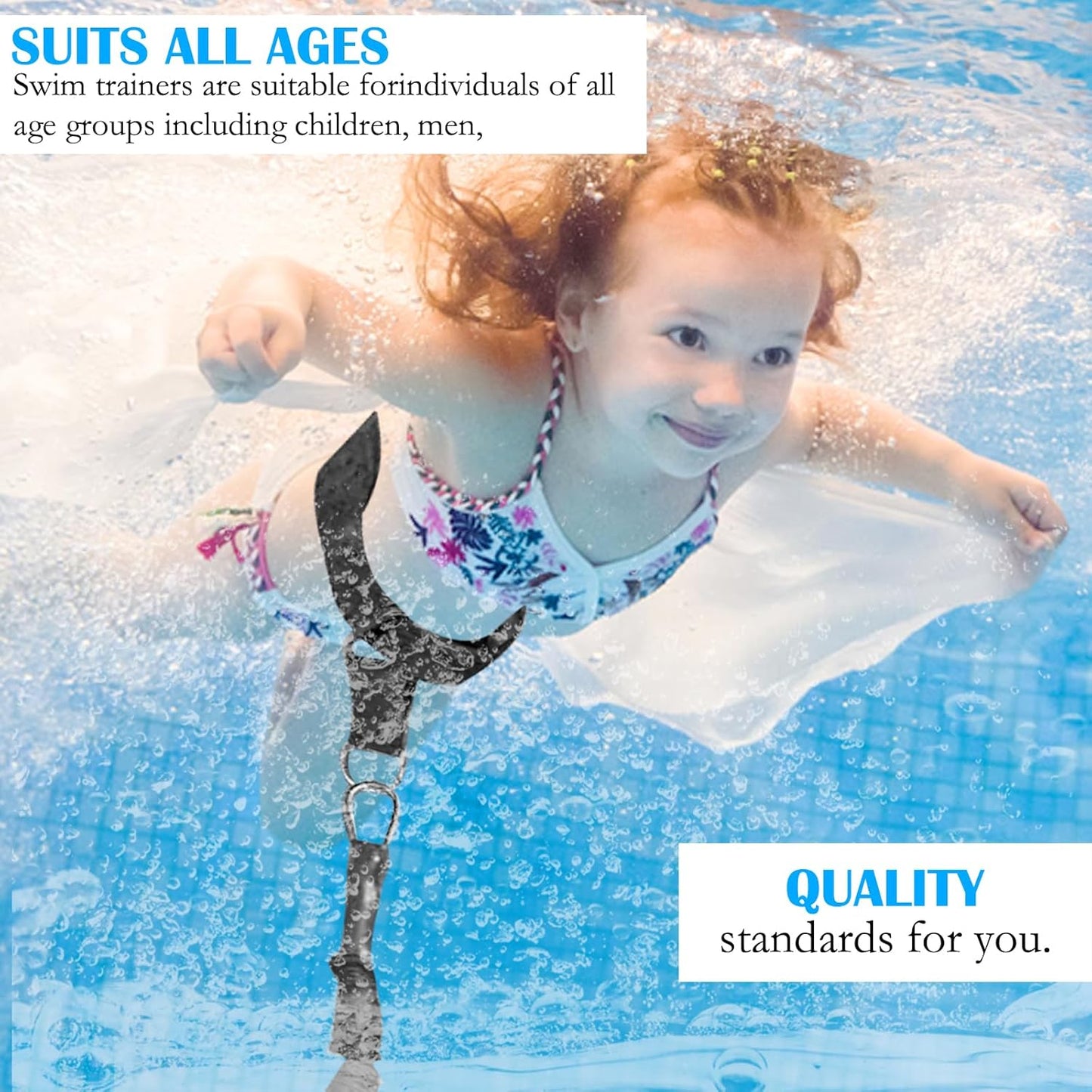 Swimming Belt 2.5-7.5M Adjustable Swimming Resistance Belt Swimming Training Belt Swimming Belt Pool Adults Children Swimming Aid for Any Swimming Pool Without Swimming Line, Stationary