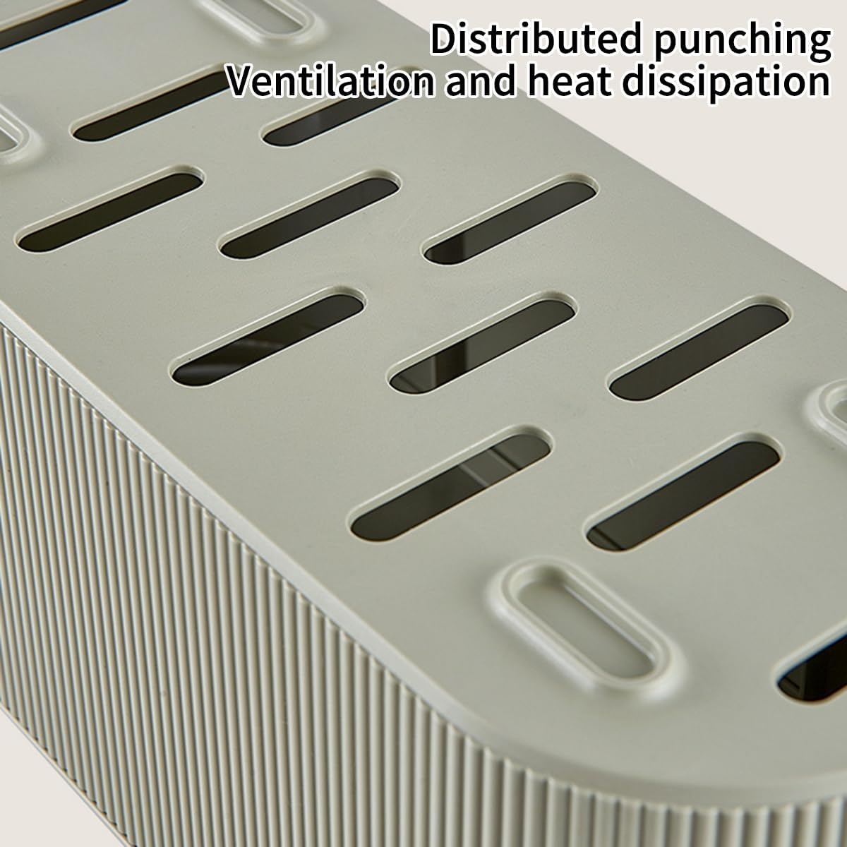 Cord Hider with Multi-Port Design Durable Power Strip Organizer Box Wire Plug Board Storage Ethernet Cable Storage Data Cable Box (Green)