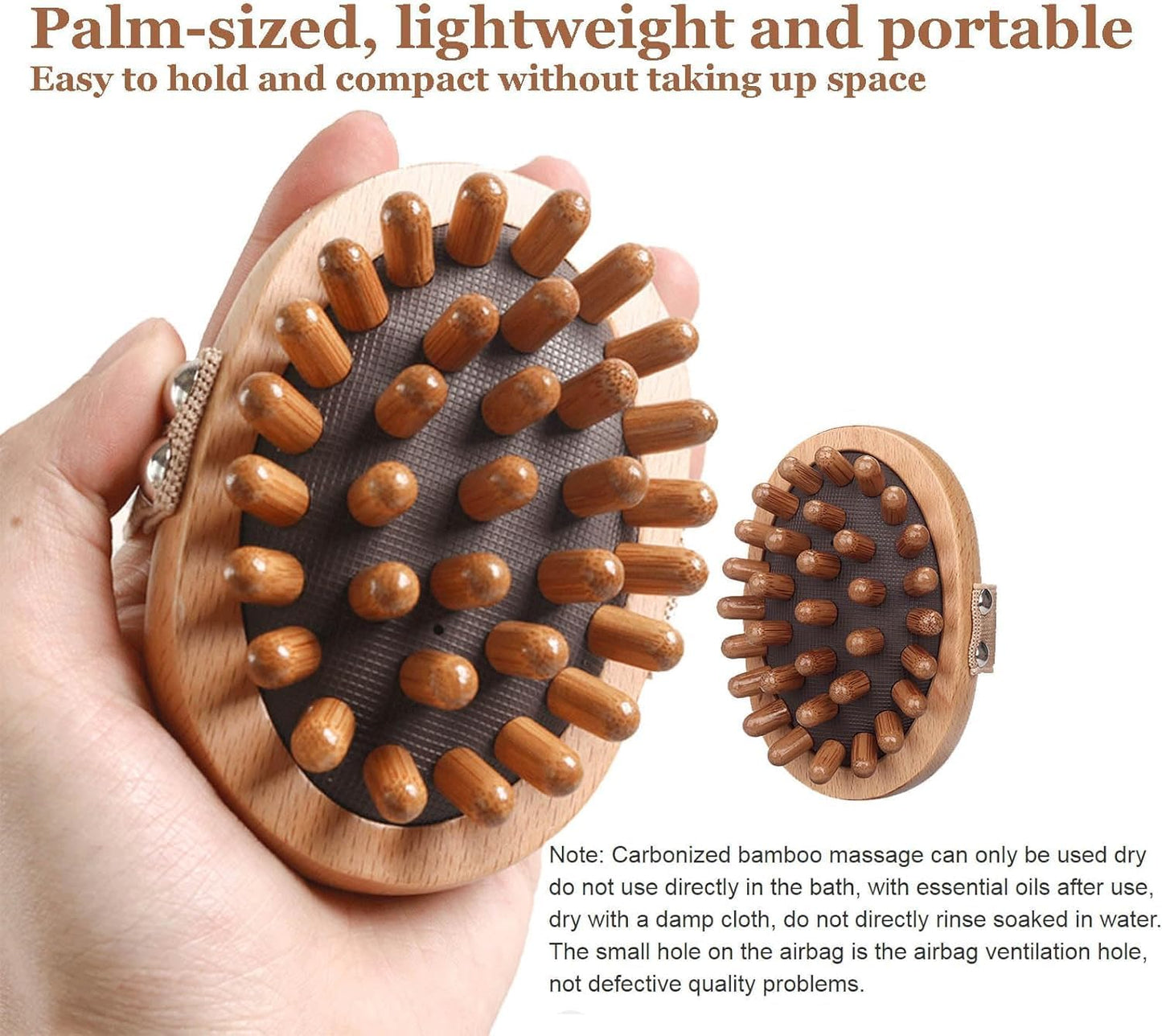 Meridian Pressure Brush, Wood Therapy Massage Tools for Belly Fat, Handheld Wooden Massager Body Brush for Cellulite Remover, Body Shaping and Muscle Pain Relief (2 PCS)