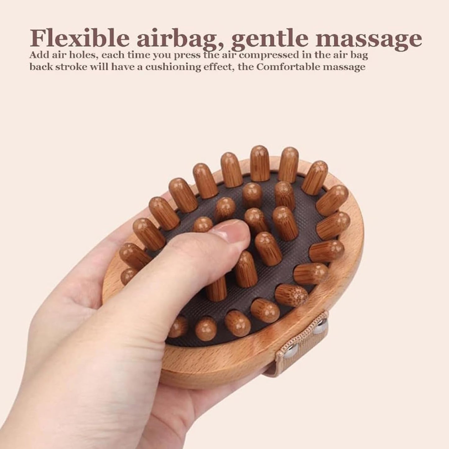 Meridian Pressure Brush, Wood Therapy Massage Tools for Belly Fat, Handheld Wooden Massager Body Brush for Cellulite Remover, Body Shaping and Muscle Pain Relief (2 PCS)