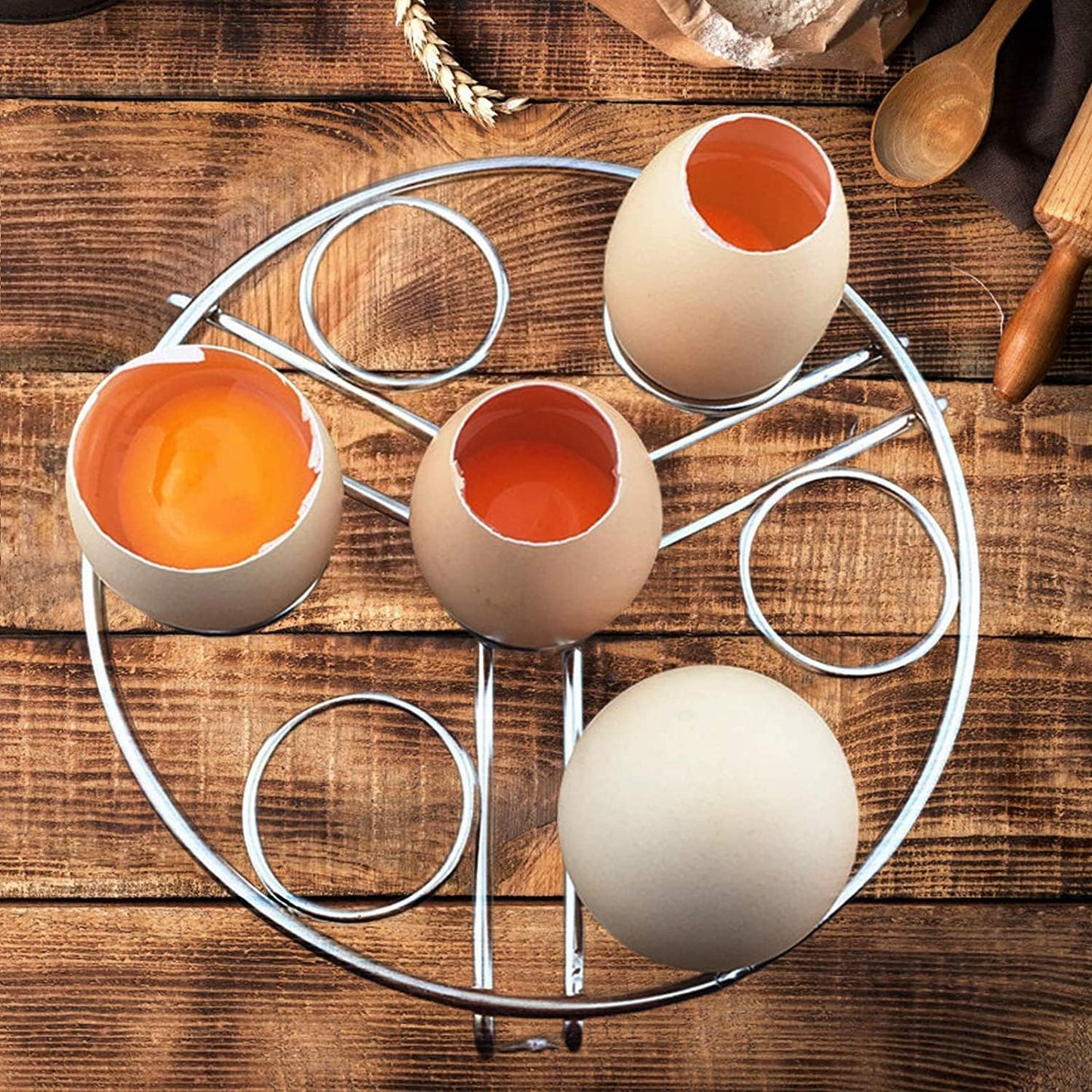 Stainless Steel Stackable Egg Steamer Rack for Instant Pot 5/6/8 Qt, 304 Food-Grade Cooking & Cooling Trivet, 2-Pack Kitchen Accessories