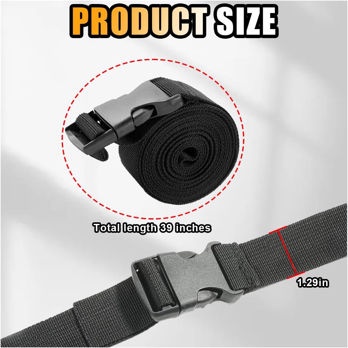 Battery Box Strap - Adjustable Buckle, Auto & Trailer Hold Down Strap - 2 PCS Pack (39 Inch, Quick Release)