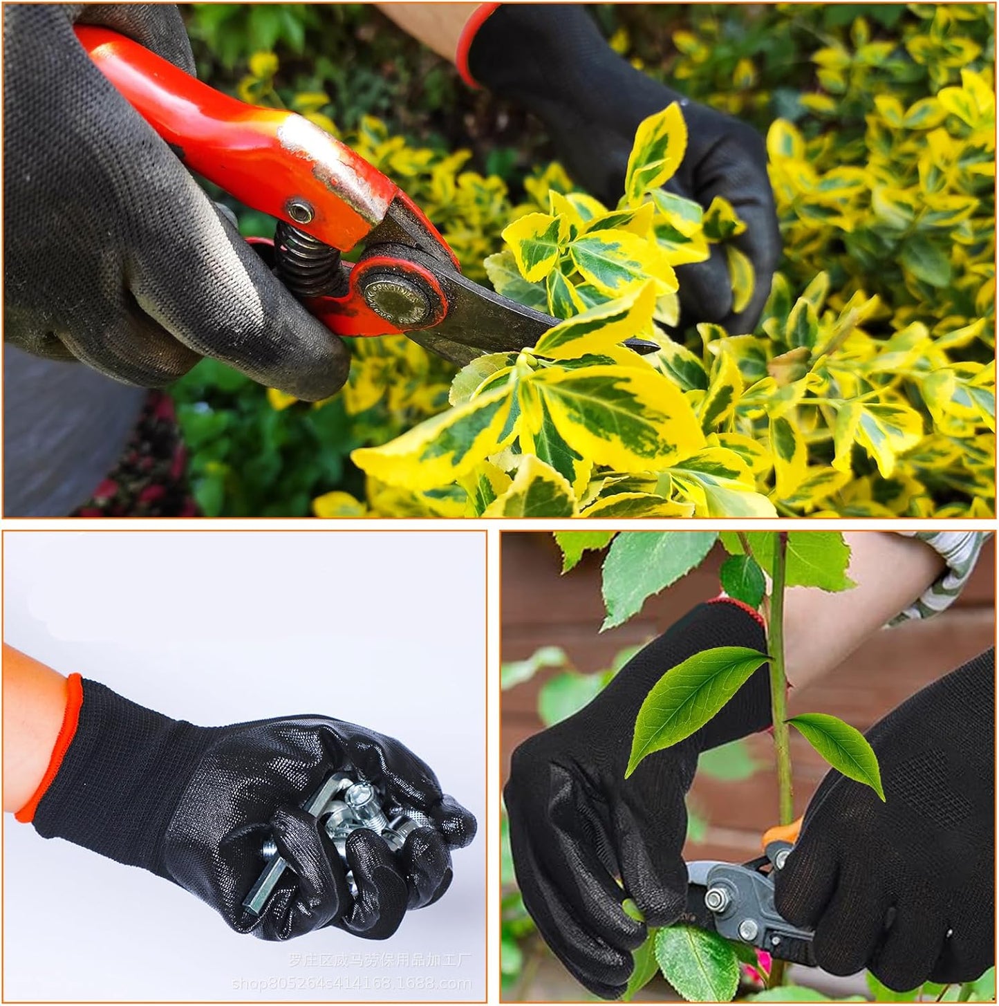 72 Pairs Gardening Gloves for Men Women Rubber Coated Work Gloves for Men Women Multipack Safety Construction Glove for Gardening Assembly Landscaping Construction