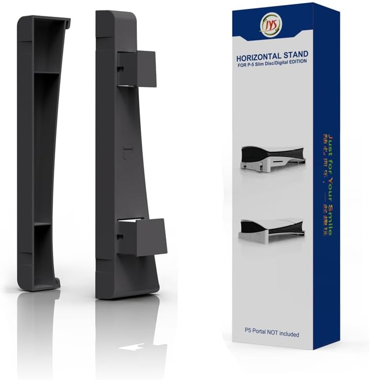 Horizontal Stand for New PS5 Slim Console, Base Holder Accessories for PS5-Slim Disc & Digital Edition Bracket (Black)