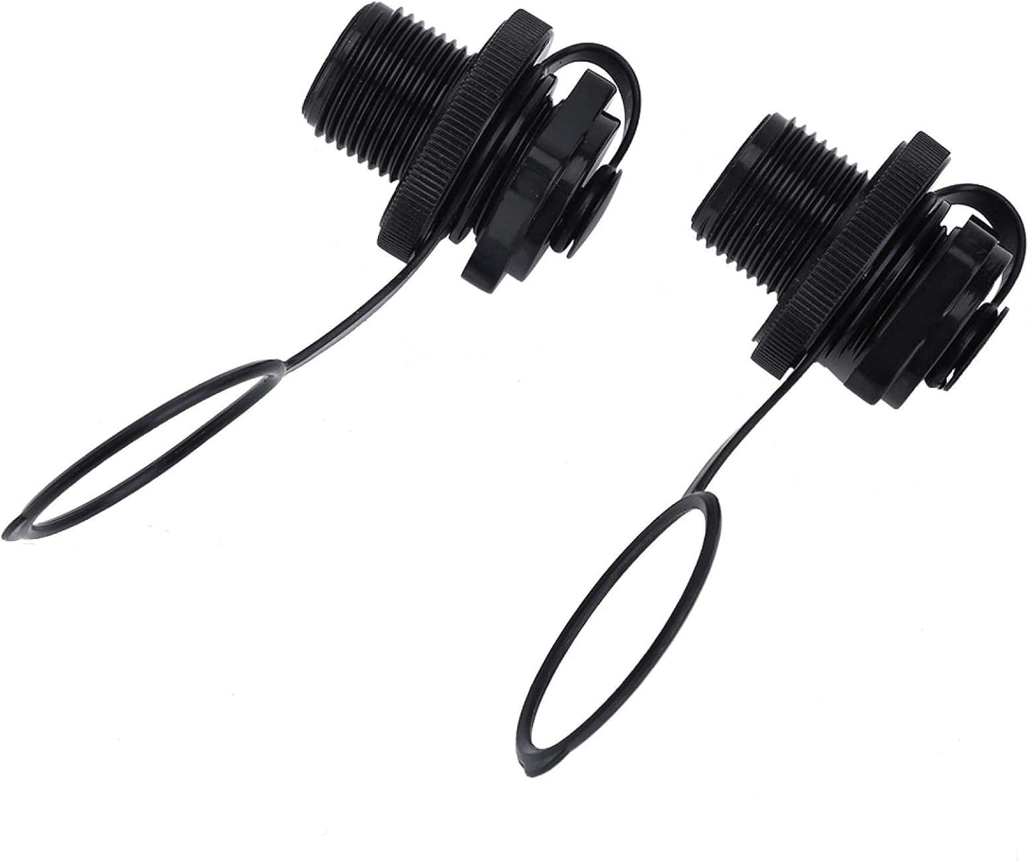 2Pcs Inflatable Boat Valve, Spiral Air Plug for Kayak, Raft, Air Mattress - Replacement Screw Boston Valve for Rubber Dinghy, Pool Airbeds