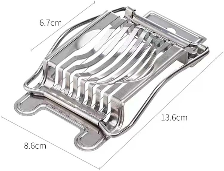 Egg Slicer, Stainless Steel Egg Slicer Cutter, Multipurpose Slicer for Egg Ham Strawberry Banana Soft Fruit