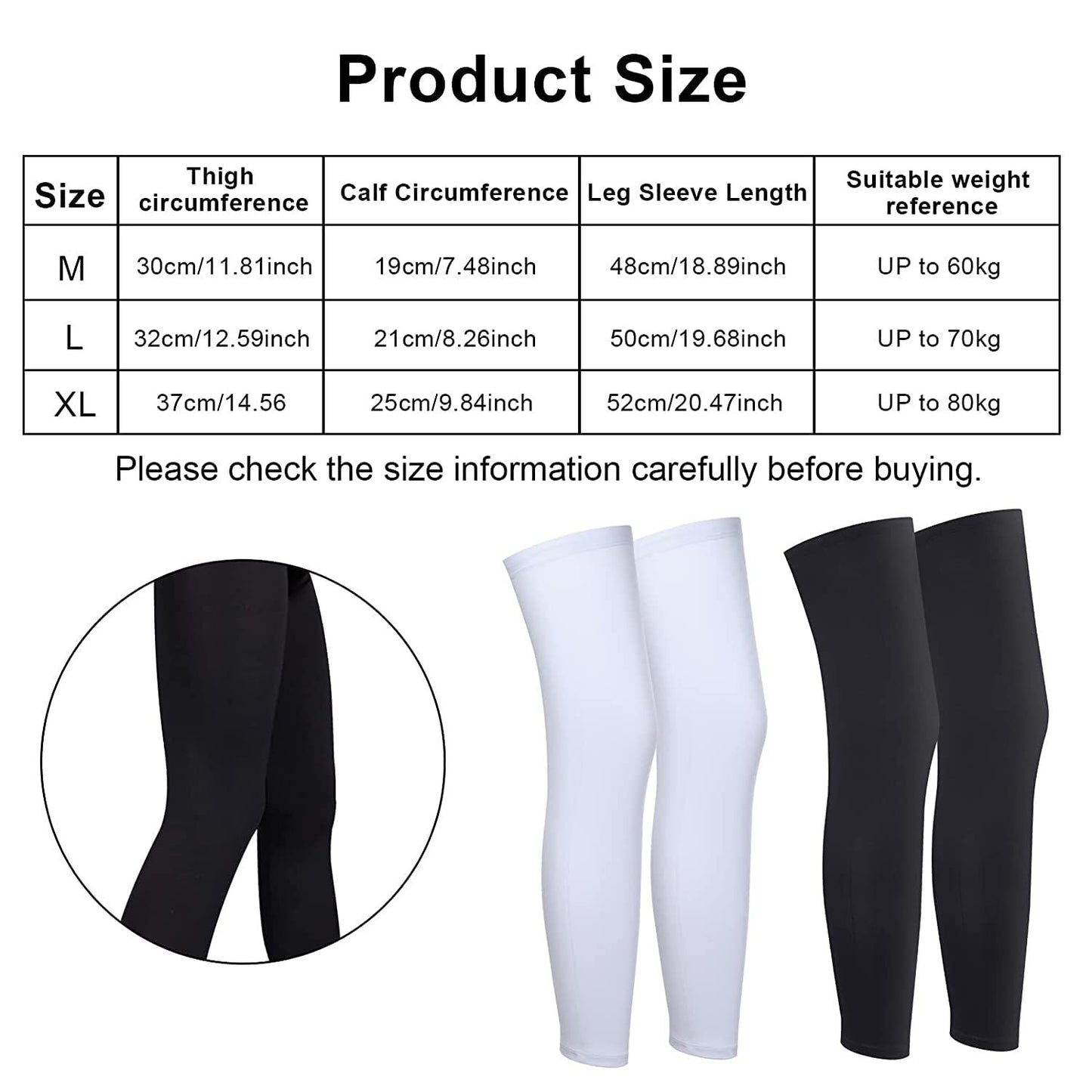 4 Pieces Sports Leg Sleeves, Breathable Sun Protection Leg Covers, Quick-Dry Full Length Leg Sleeves for Men Women, Ideal for Running Basketball Cycling