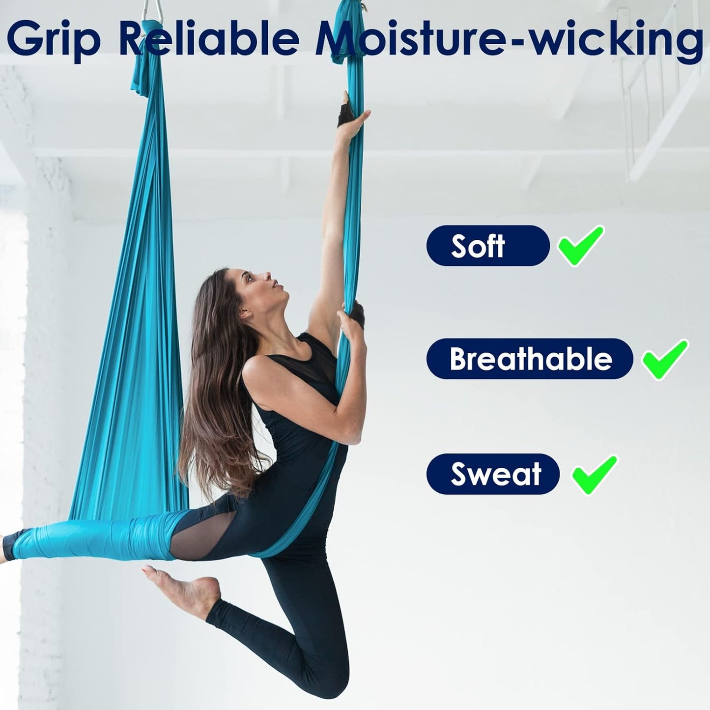 Grip Workout Gloves, Gym Gloves for Weight Lifting Kettlebell Pull-Ups Row Cross Training Non-Slip Silicone Four Finger Fitness Exercise Men and Women Black