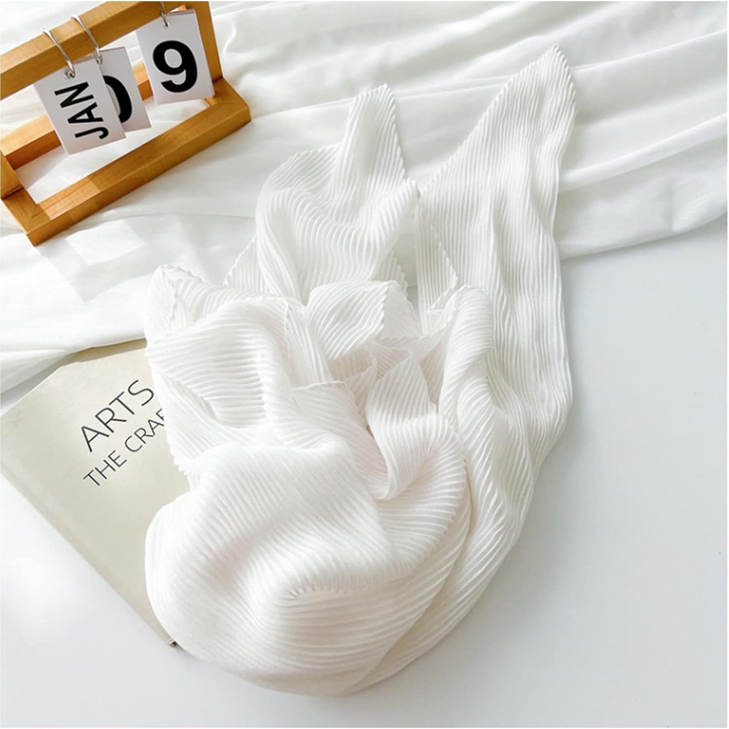 Crinkle Solid Color Cotton Hemp Small Square Scarfs Silk Scarf,Female Four Seasons Thin Wrap Scarf Head Shawl