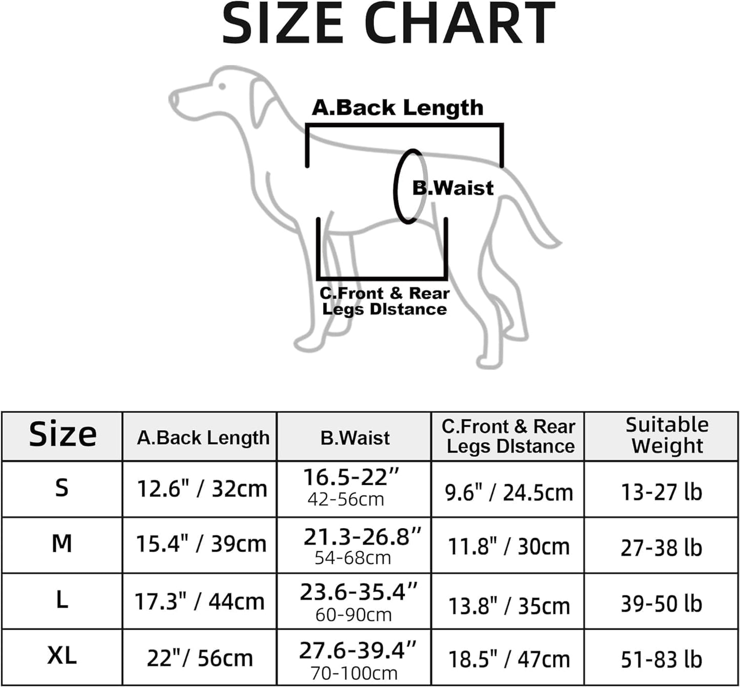 Dog Lifting Strap, Adjustable Sling for Elderly Dogs with Joint Injury and Arthritis, Dog Shoulder Strap for Dogs with Loss of Stability (M)